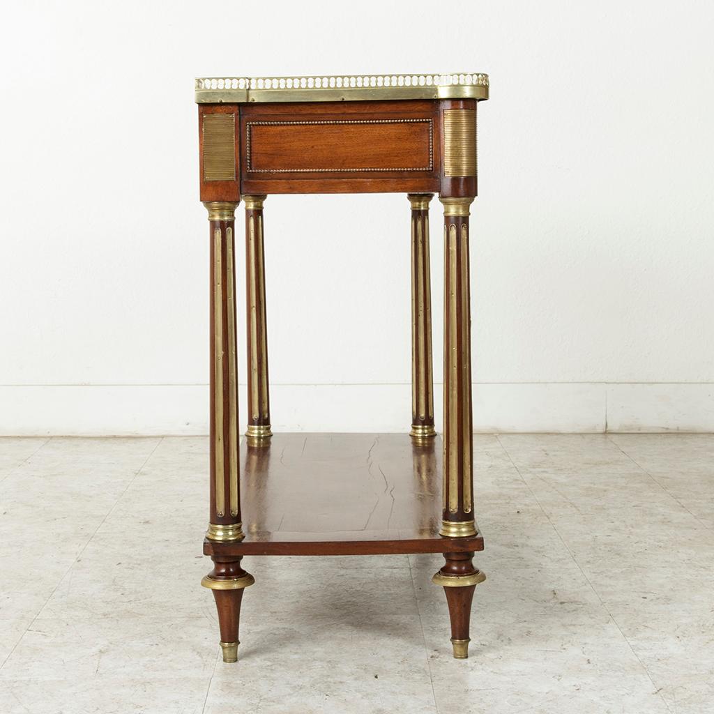 Late 18th Century French Louis XVI Period Mahogany Console Table, Marble Top 2