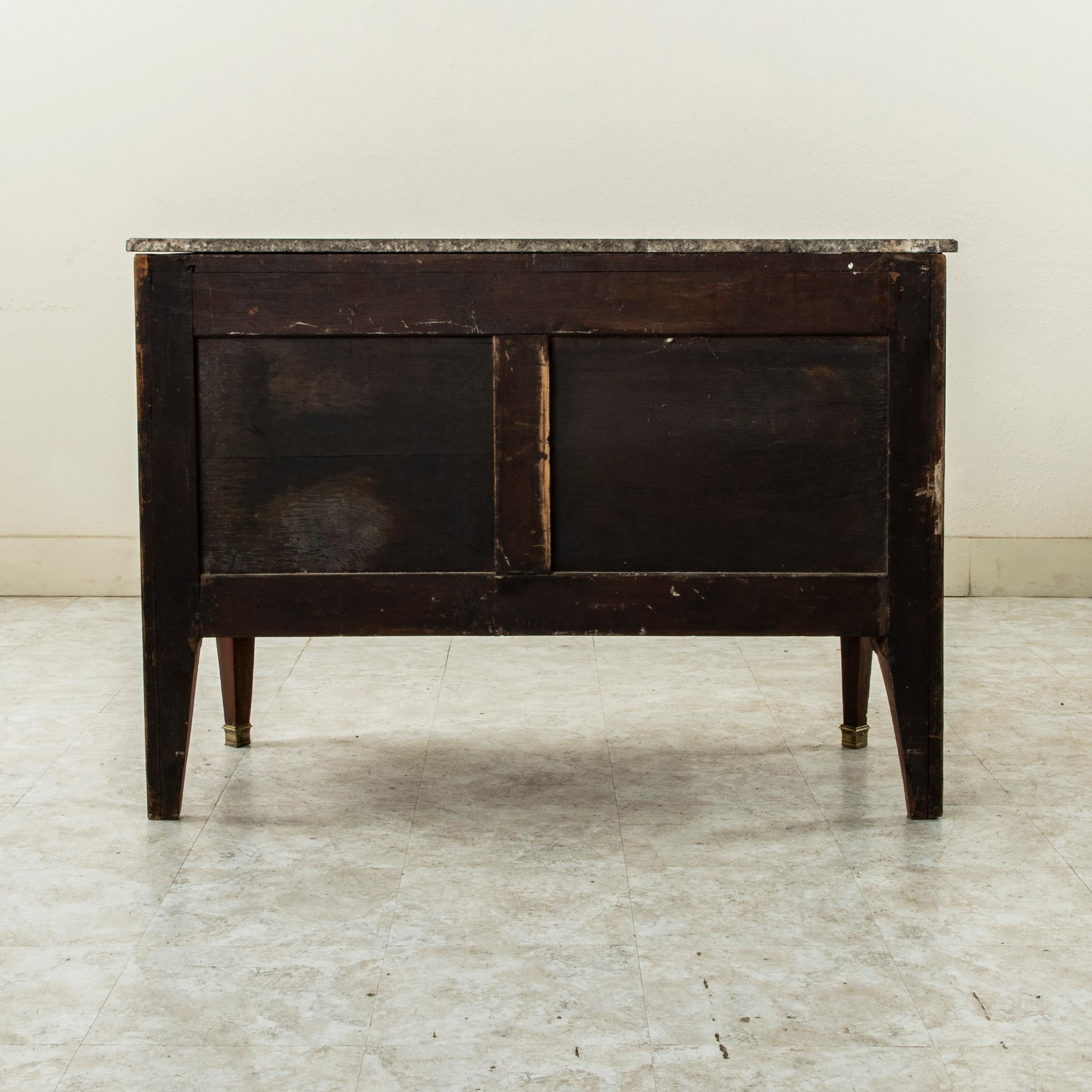 Bronze Late 18th Century French Louis XVI Period Marquetry Commode, Chest of Drawers For Sale
