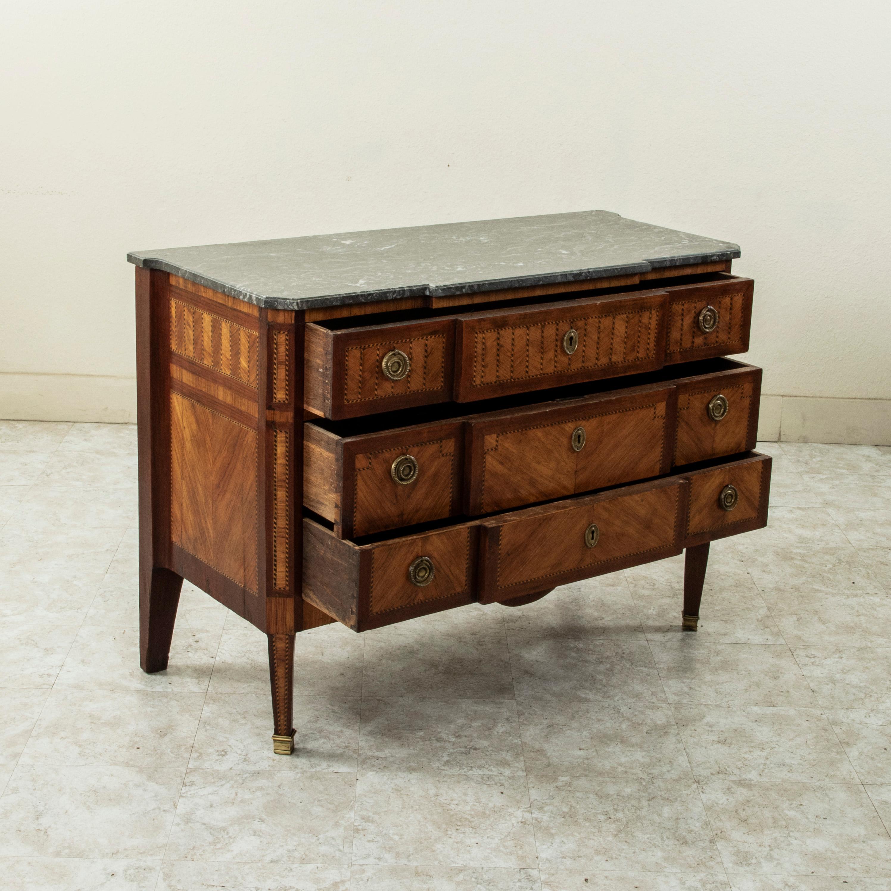 Late 18th Century French Louis XVI Period Marquetry Commode, Chest of Drawers For Sale 2