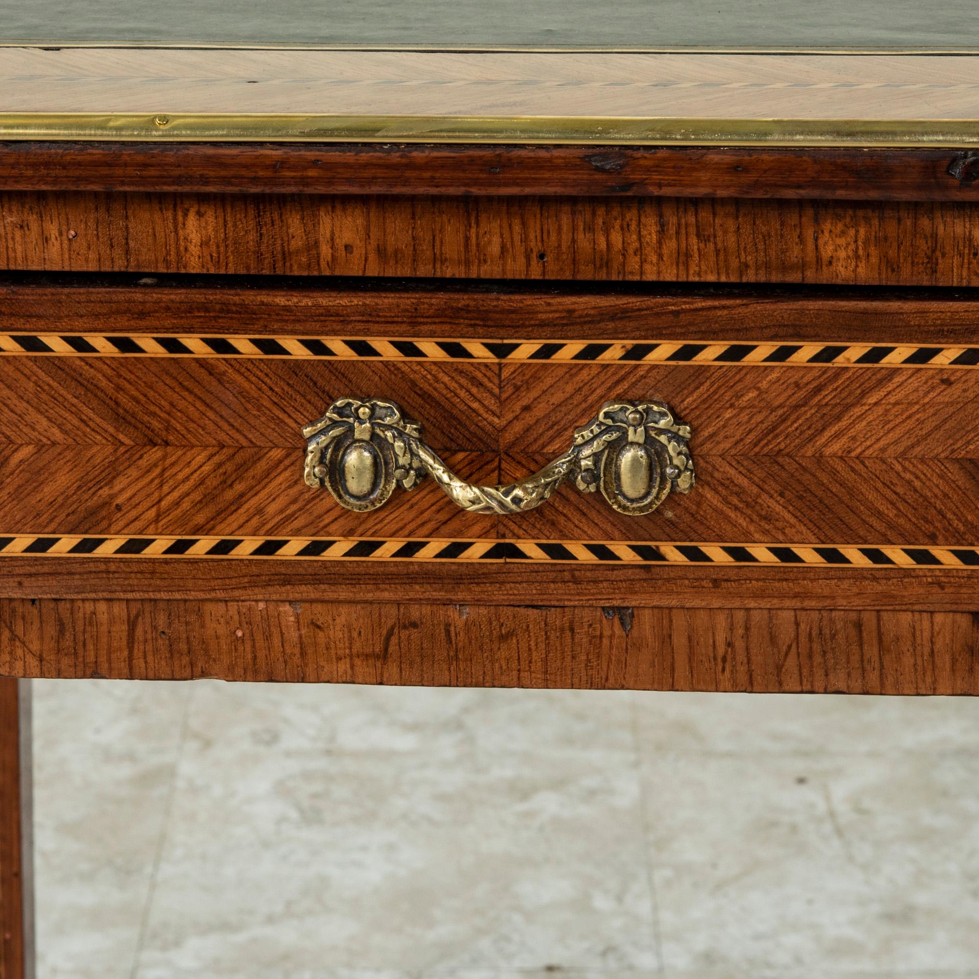 Late 18th Century French Louis XVI Period Marquetry Desk with Leather Top 5