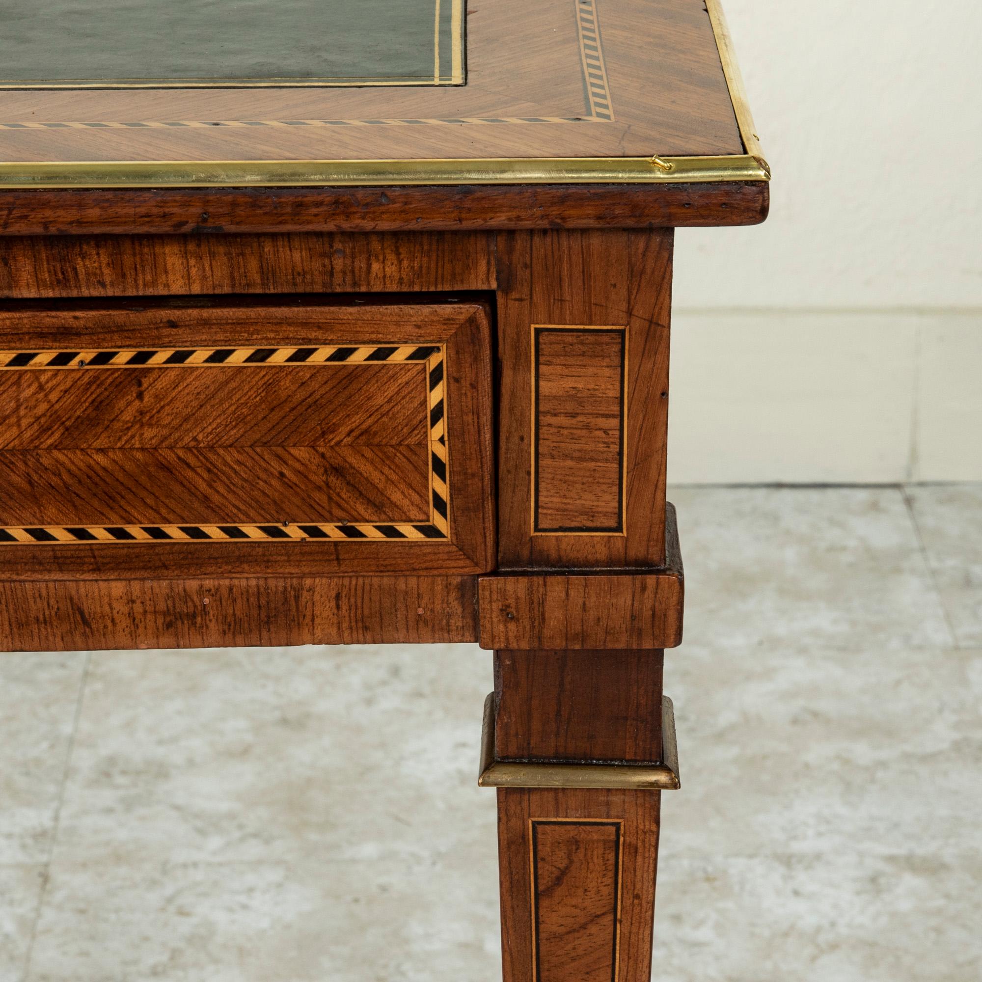 Late 18th Century French Louis XVI Period Marquetry Desk with Leather Top 6