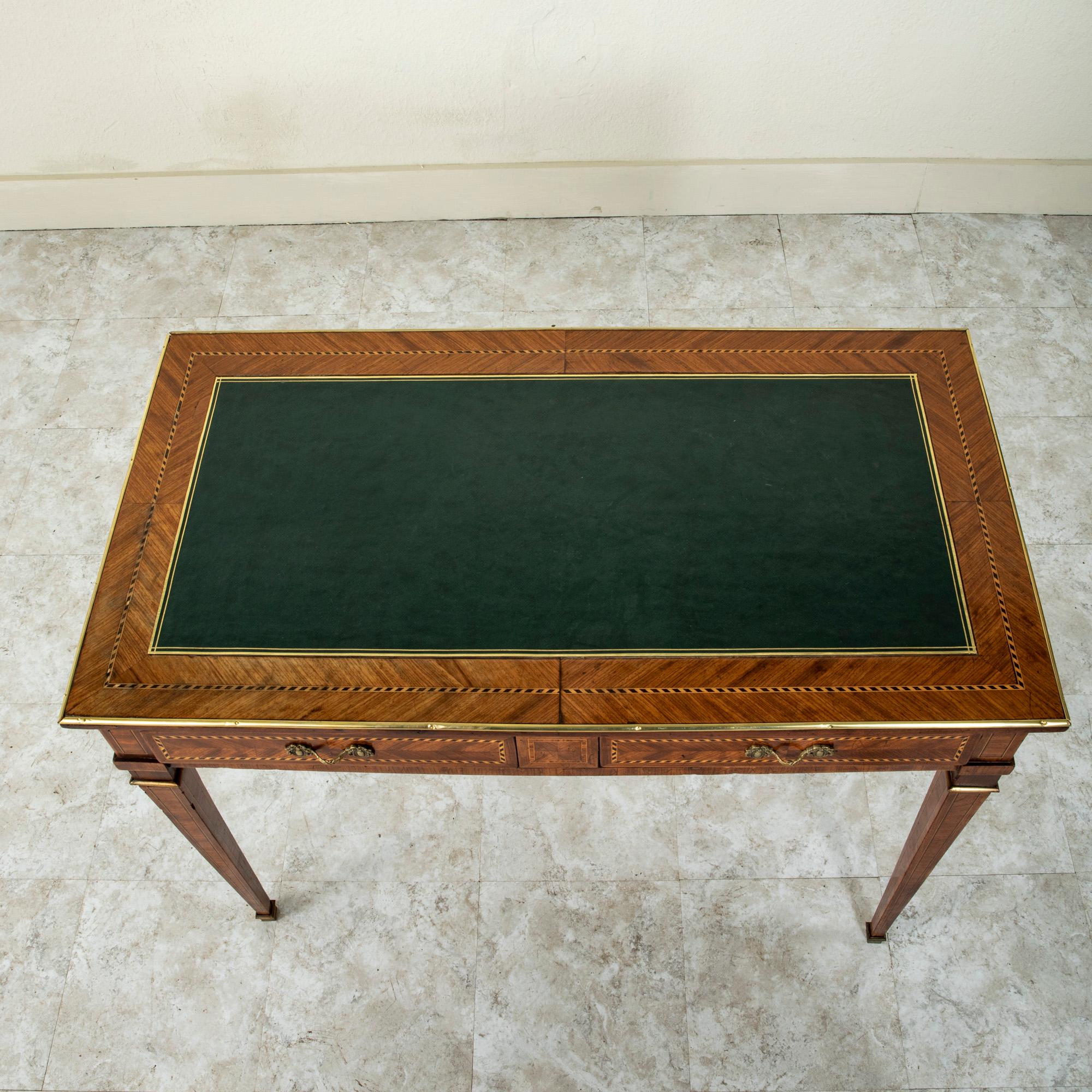 Late 18th Century French Louis XVI Period Marquetry Desk with Leather Top 7