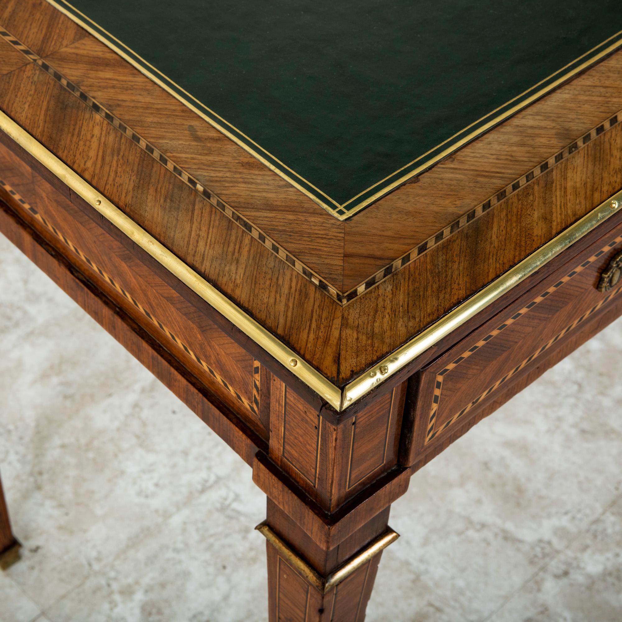Late 18th Century French Louis XVI Period Marquetry Desk with Leather Top 9