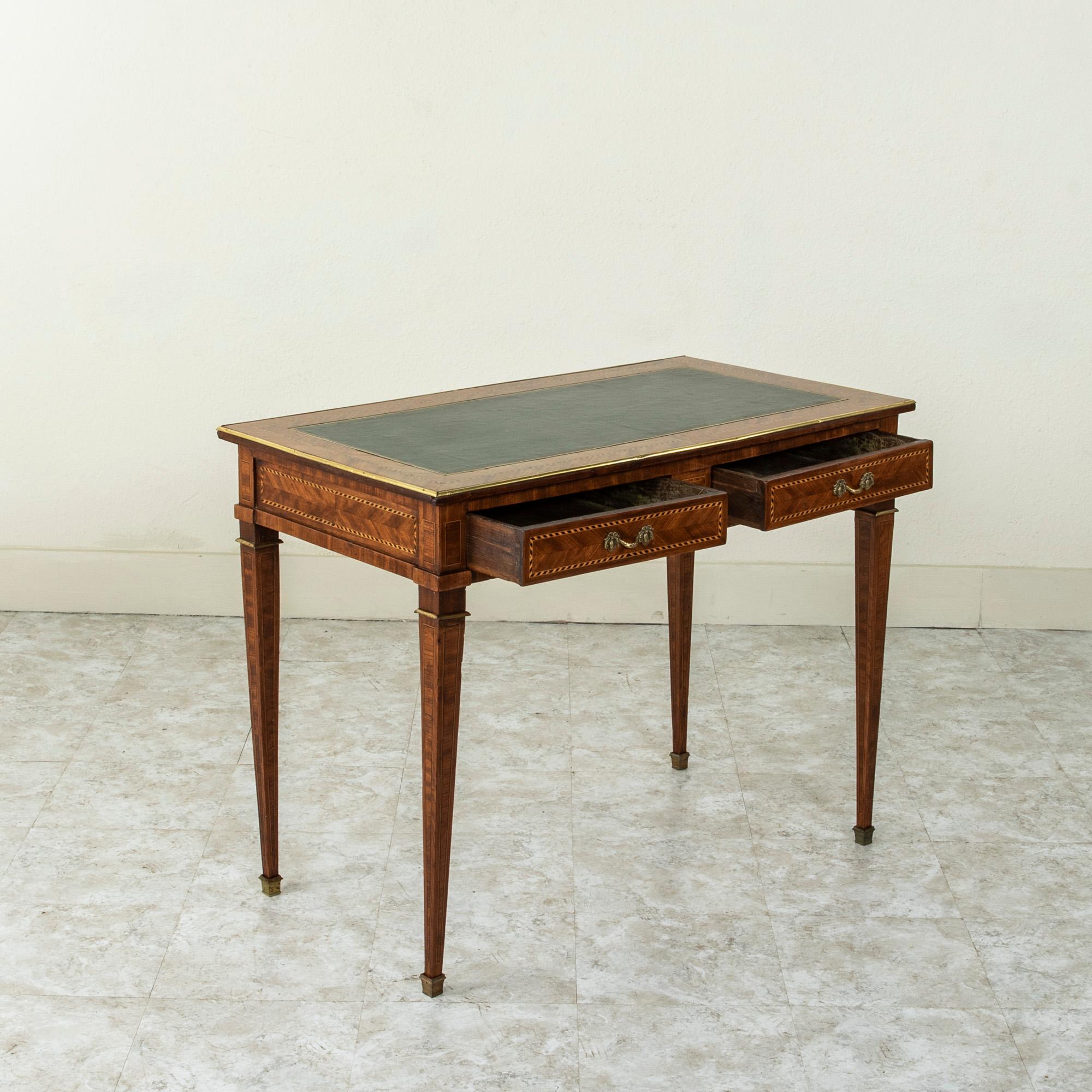 Late 18th Century French Louis XVI Period Marquetry Desk with Leather Top 2