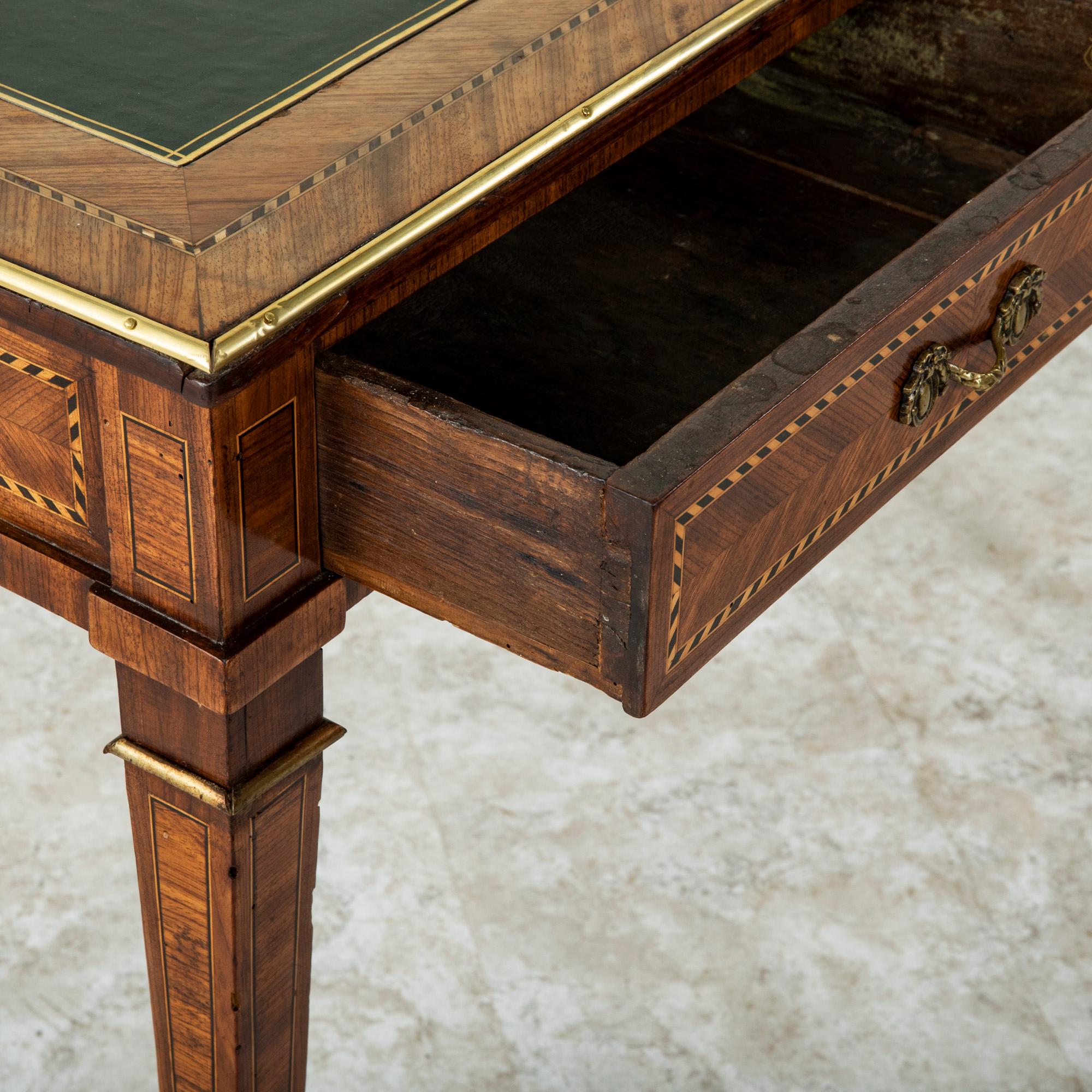 Late 18th Century French Louis XVI Period Marquetry Desk with Leather Top 3