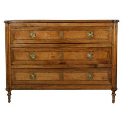 Late 18th Century French Louis XVI Period Walnut Commode or Chest Ebonized Inlay
