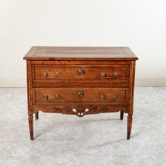 Late 18th Century French Louis XVI Period Walnut Commode or Chest of Drawers
