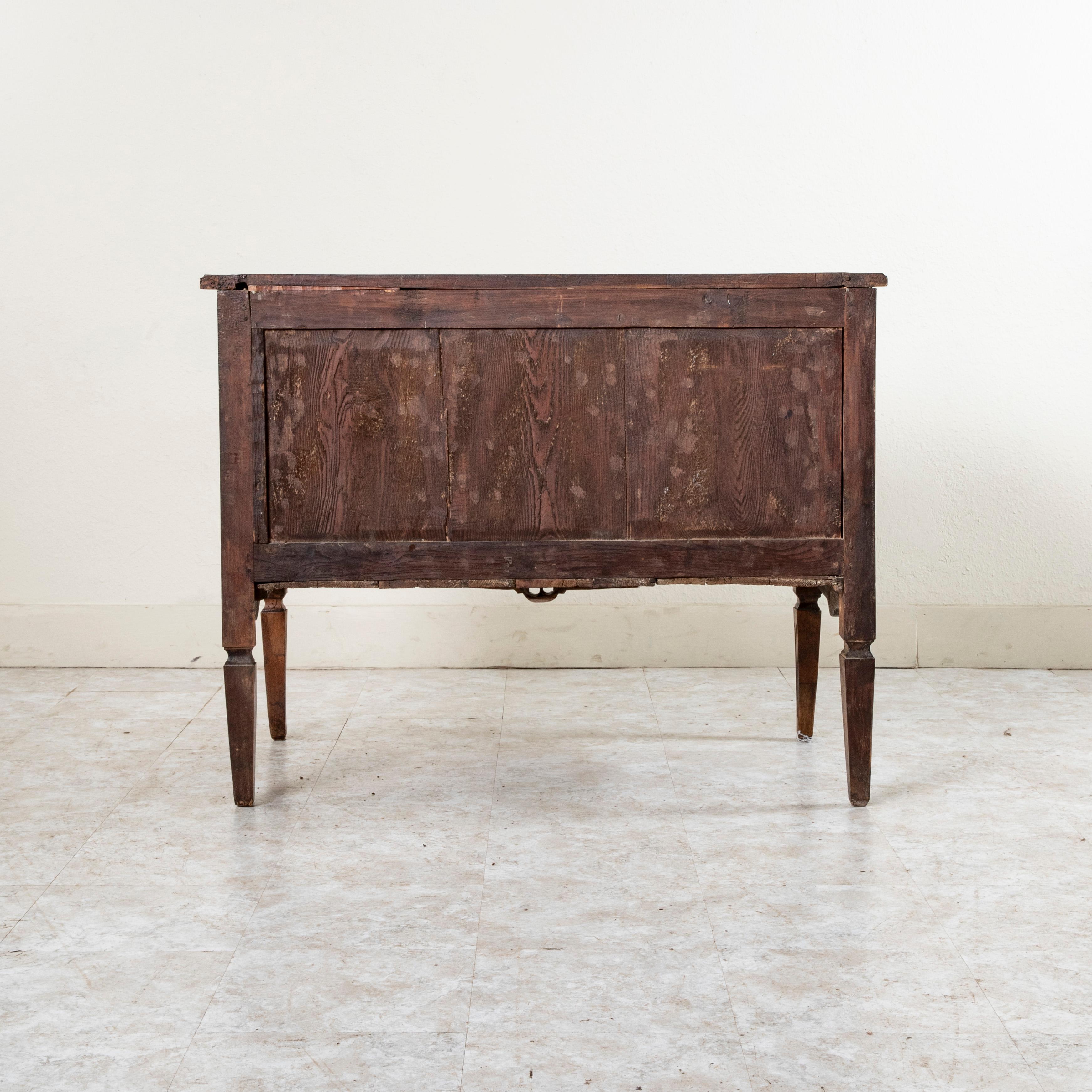 Bronze Late 18th Century French Louis XVI Period Walnut Commode or Chest of Drawers