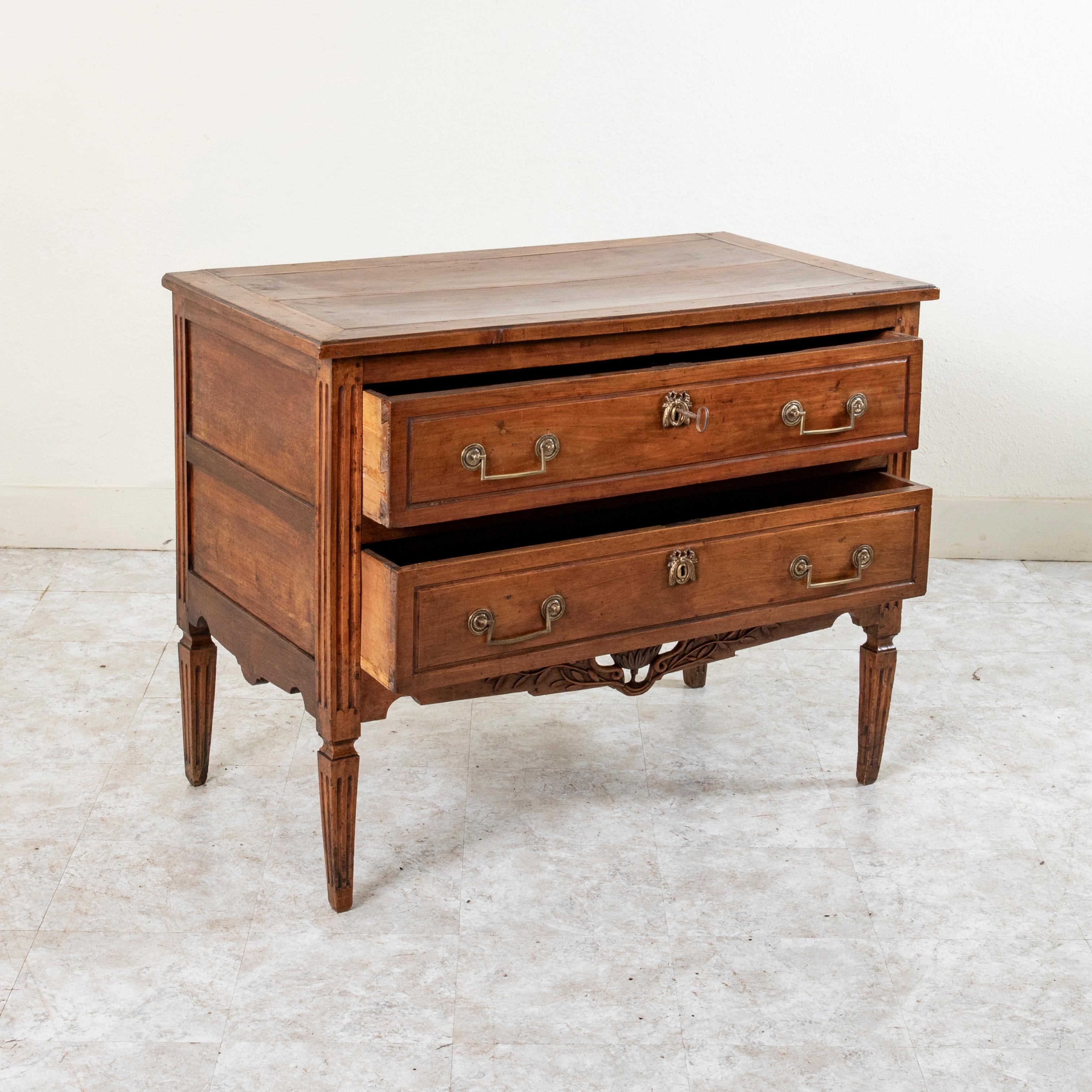 Late 18th Century French Louis XVI Period Walnut Commode or Chest of Drawers 2