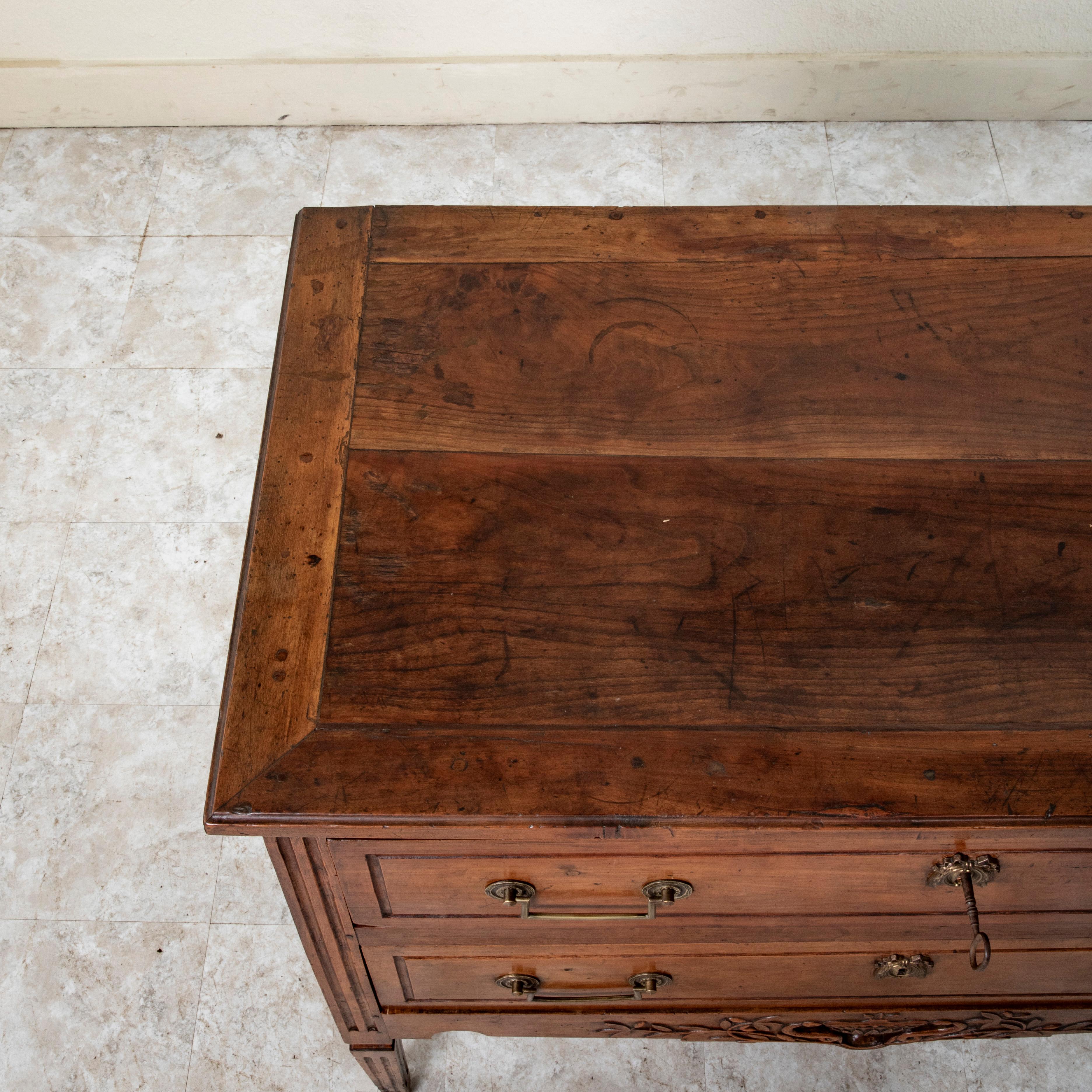 Late 18th Century French Louis XVI Period Walnut Commode or Chest of Drawers 4