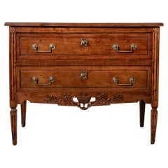 Late 18th Century French Louis XVI Period Walnut Commode or Chest of Drawers