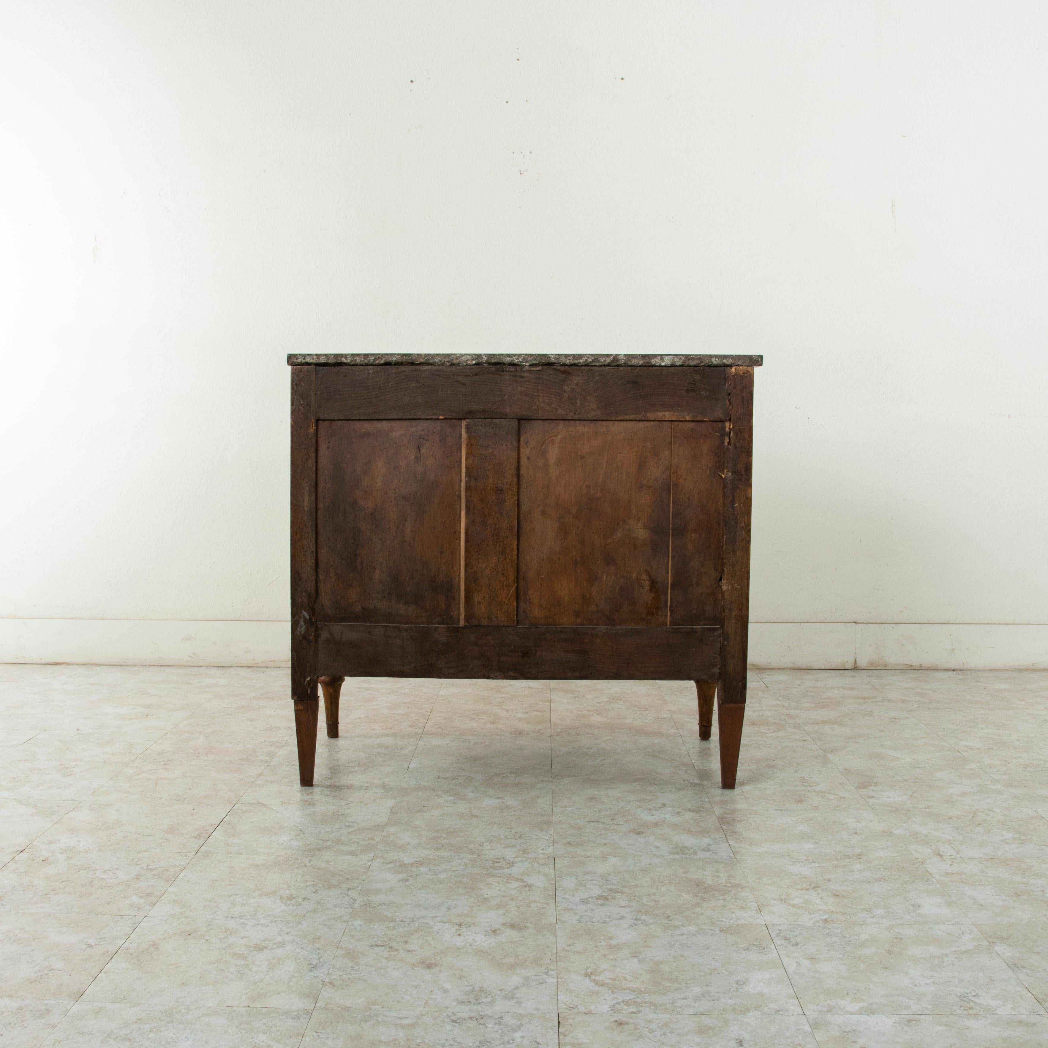 Late 18th Century French Louis XVI Period Walnut Commode or Chest with Marble 1