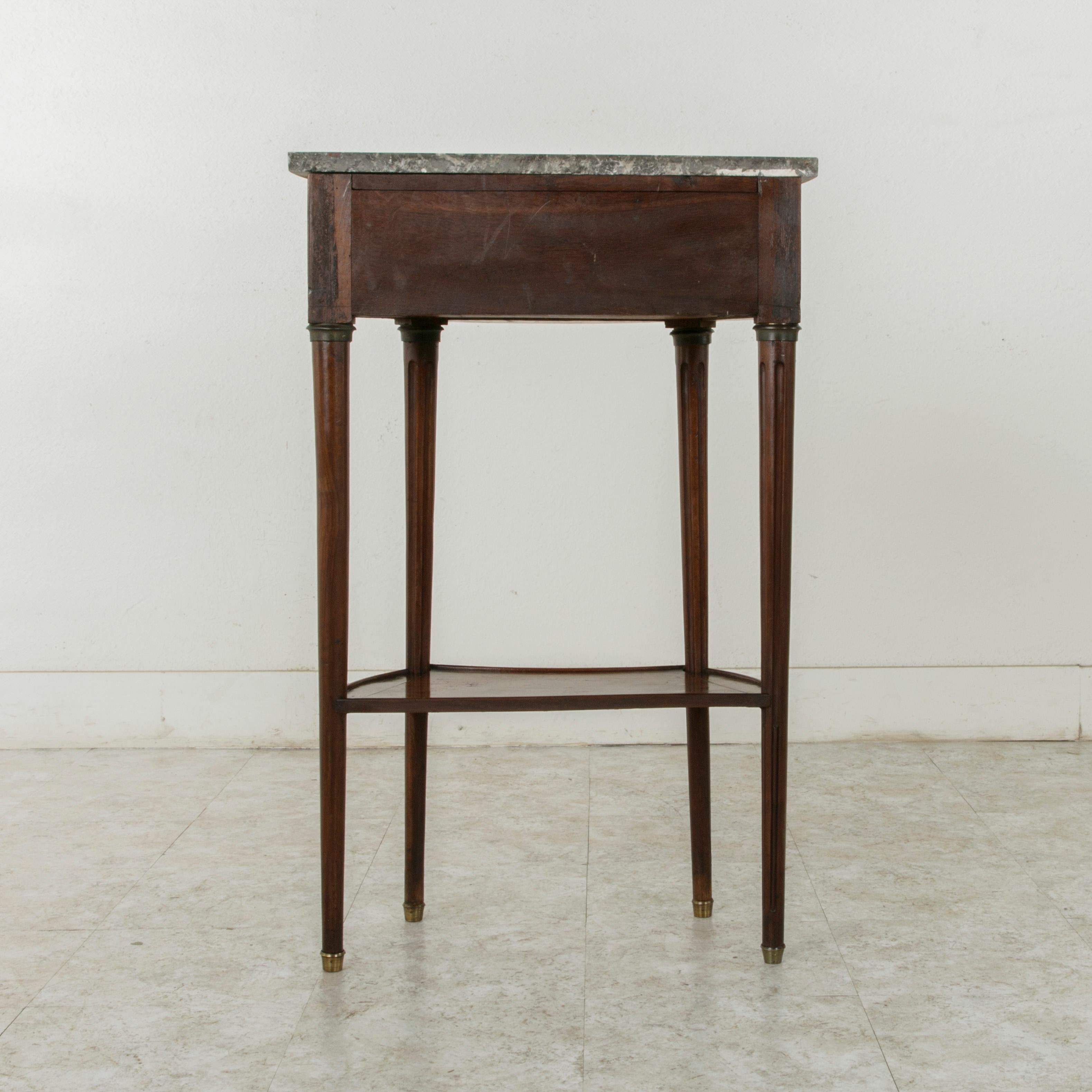 Late 18th Century French Louis XVI Period Walnut Console Table with Marble Top 2