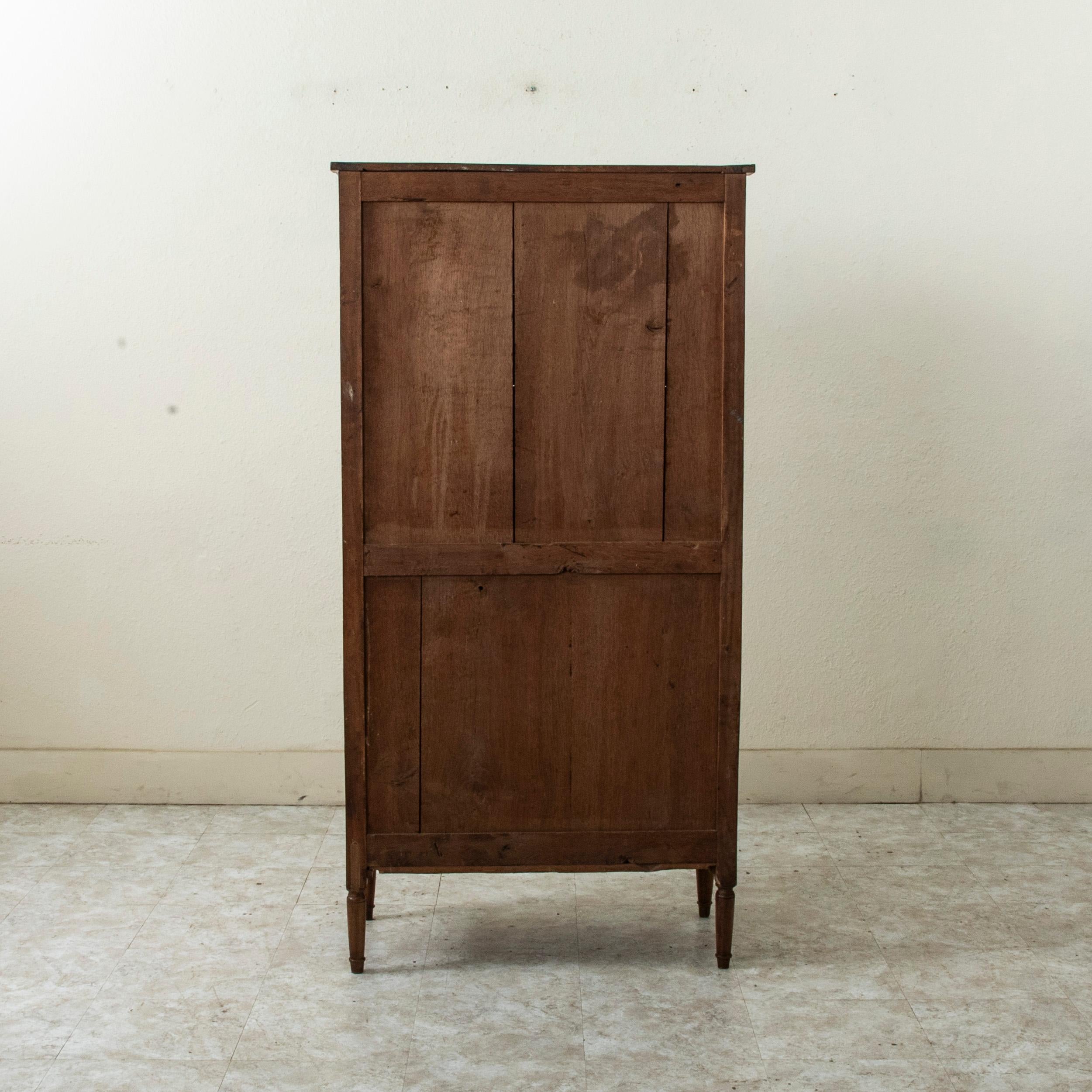 Francese Late 18th Century French Louis XVI Period Walnut Semainier Chest, Bronze Details in vendita