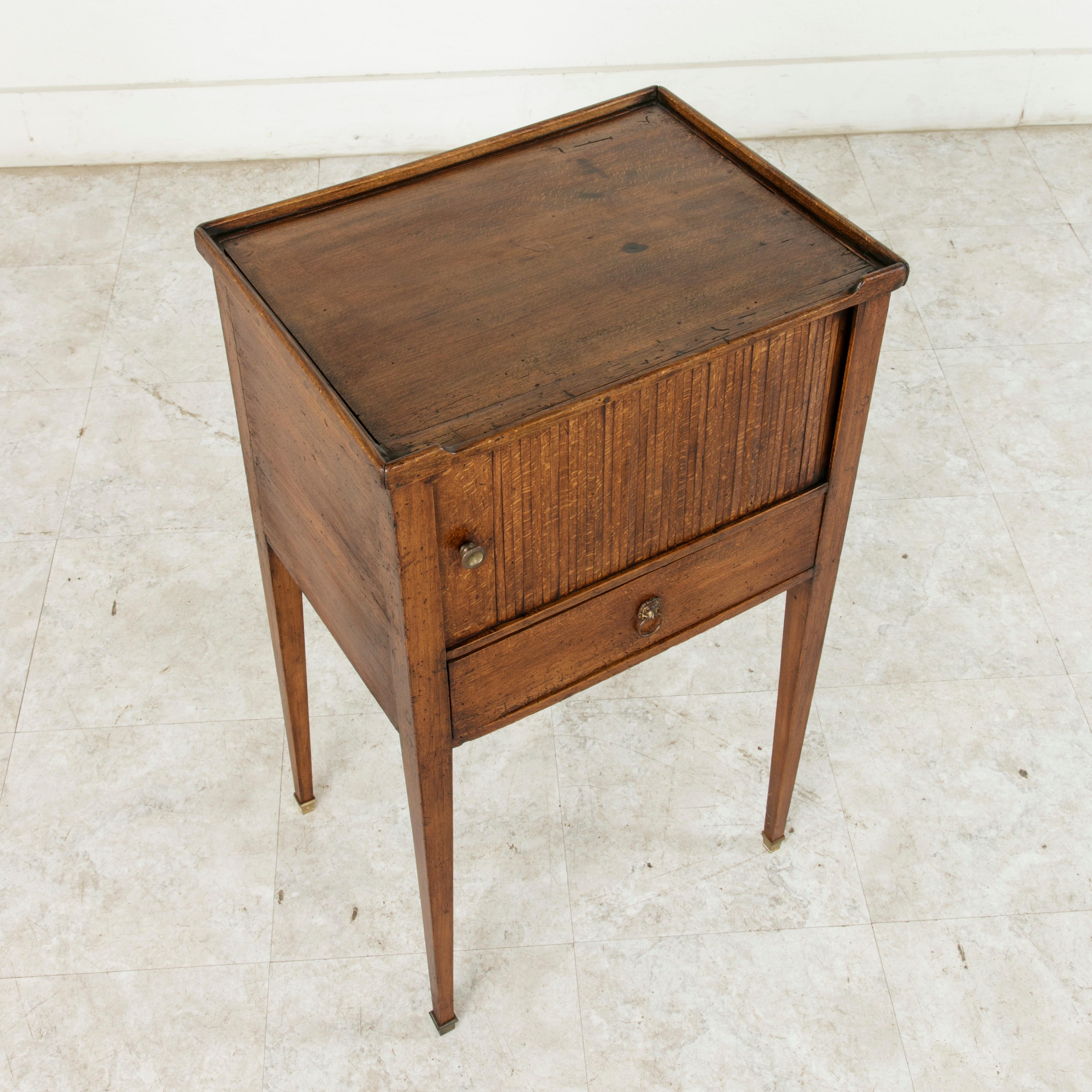 Late 18th Century French Louis XVI Period Walnut Side Table End Table Nightstand 2