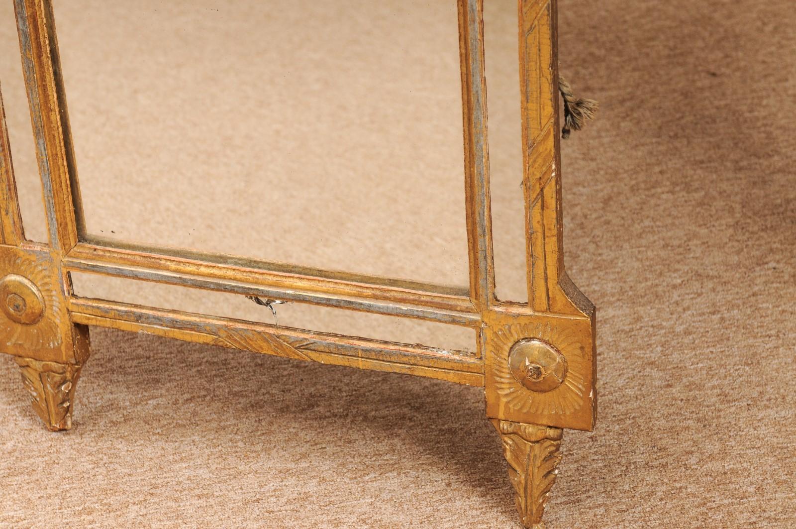 Spätes 18. Jahrhundert Französisch Louis XVI provenzalischen Giltwood Spiegel im Angebot 6