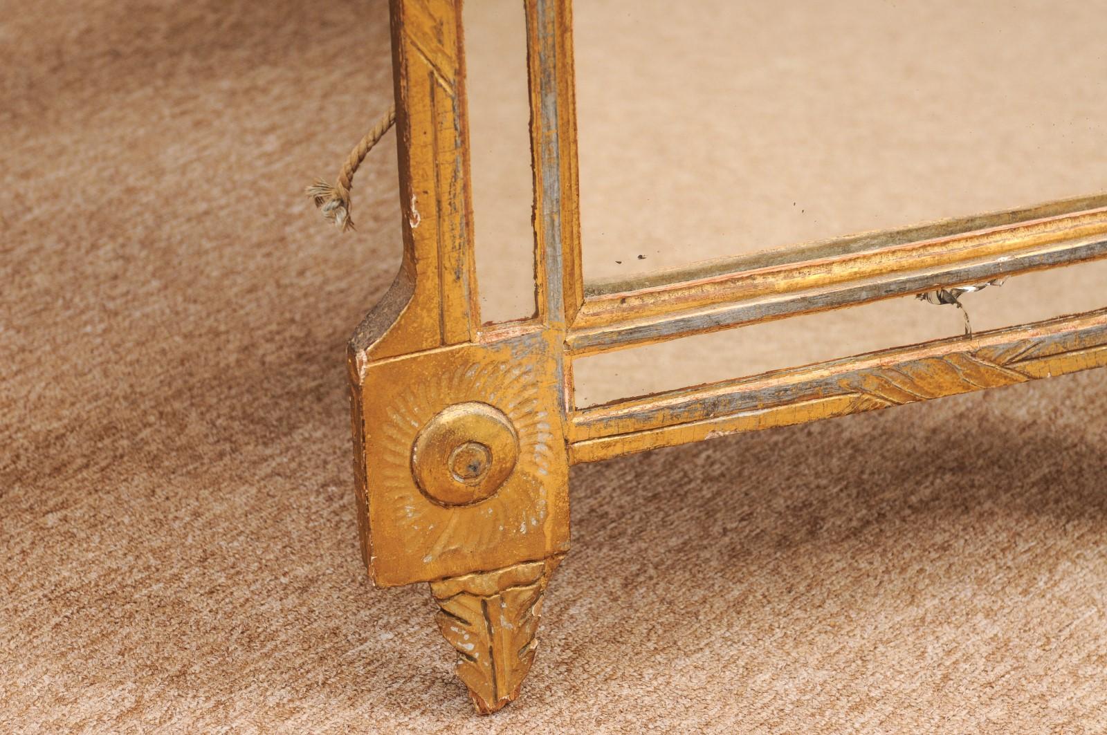 Spätes 18. Jahrhundert Französisch Louis XVI provenzalischen Giltwood Spiegel im Angebot 5