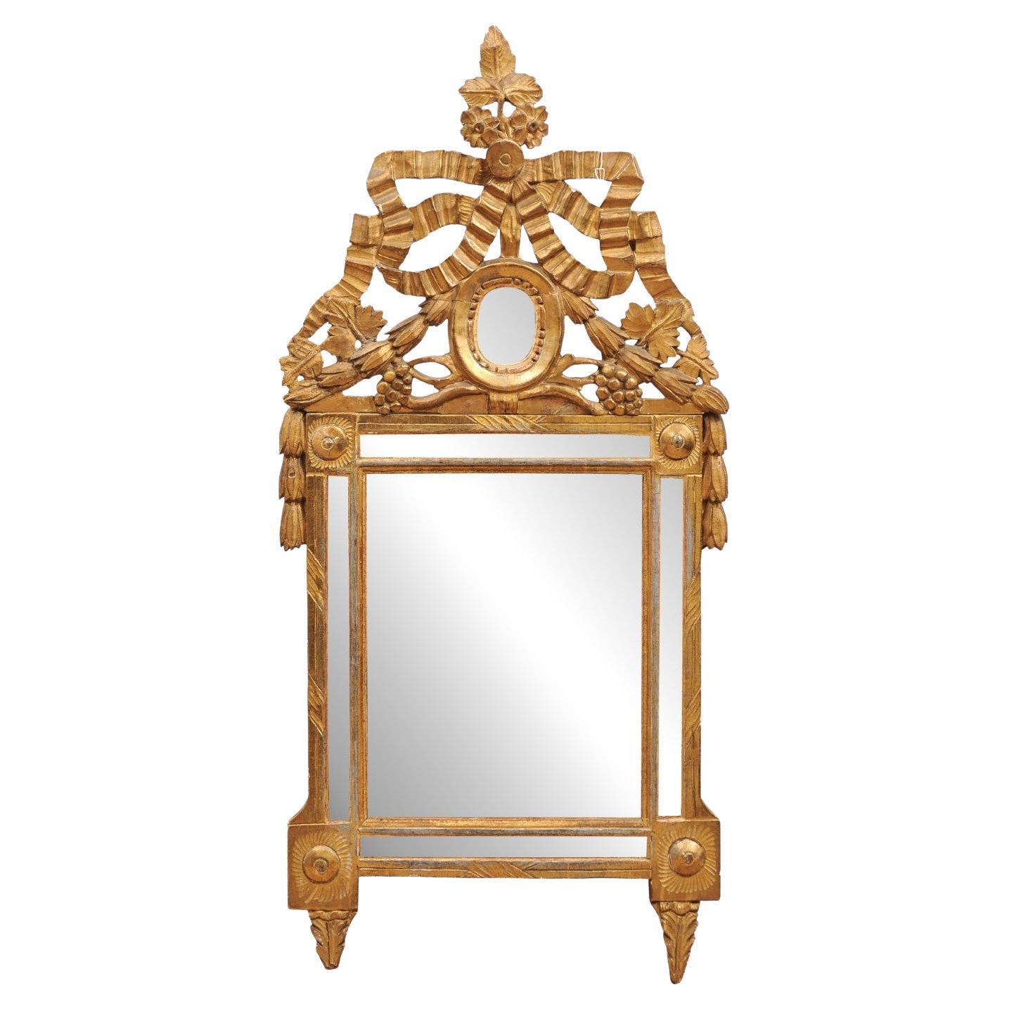 Spätes 18. Jahrhundert Französisch Louis XVI provenzalischen Giltwood Spiegel im Angebot