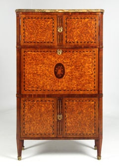 Late 18th Century French Louis XVI Secretaire with Oyster Veneer, circa 1785