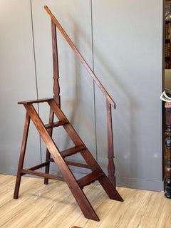 Late 18th Century French Mahogany Library Steps