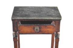 Late 18th Century French Neoclassical Console Table with a Grey Marble Top
