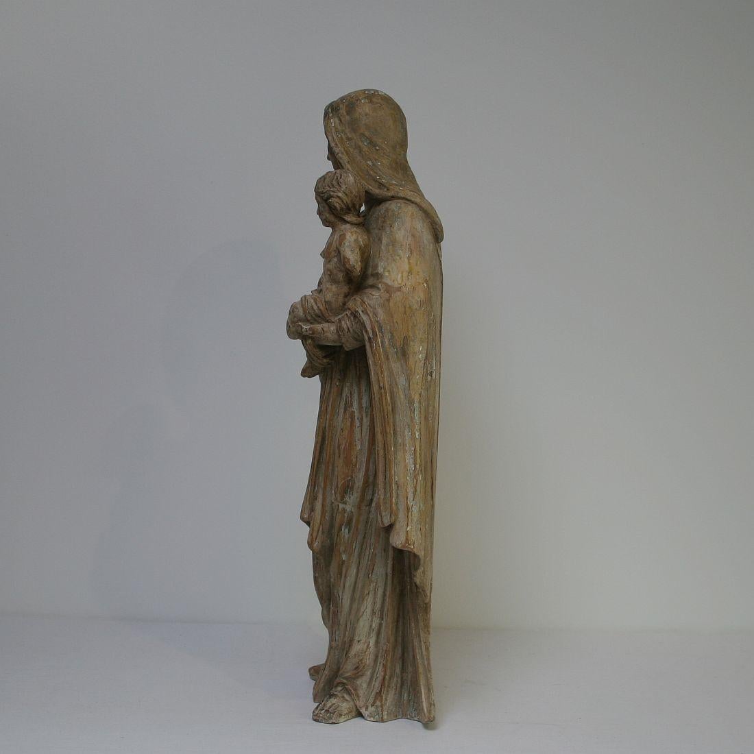Late 18th Century French Neoclassical Madonna with Child In Good Condition In Buisson, FR