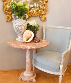 Late 18th Century French or Italian Louis XVI Red Marble Center or Garden Table