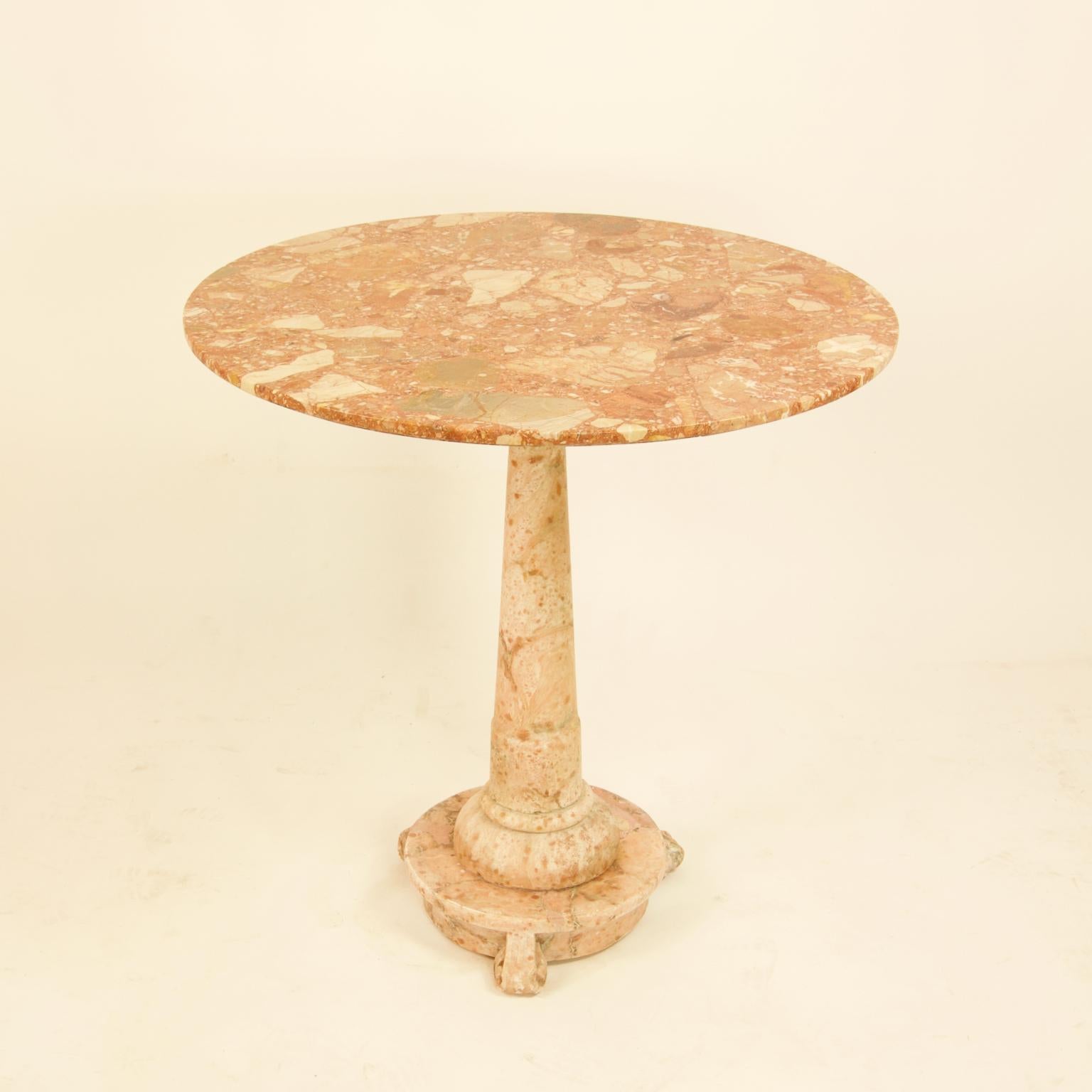 Late 18th Century French or Italian Louis XVI Red Marble Center or Garden Table 2