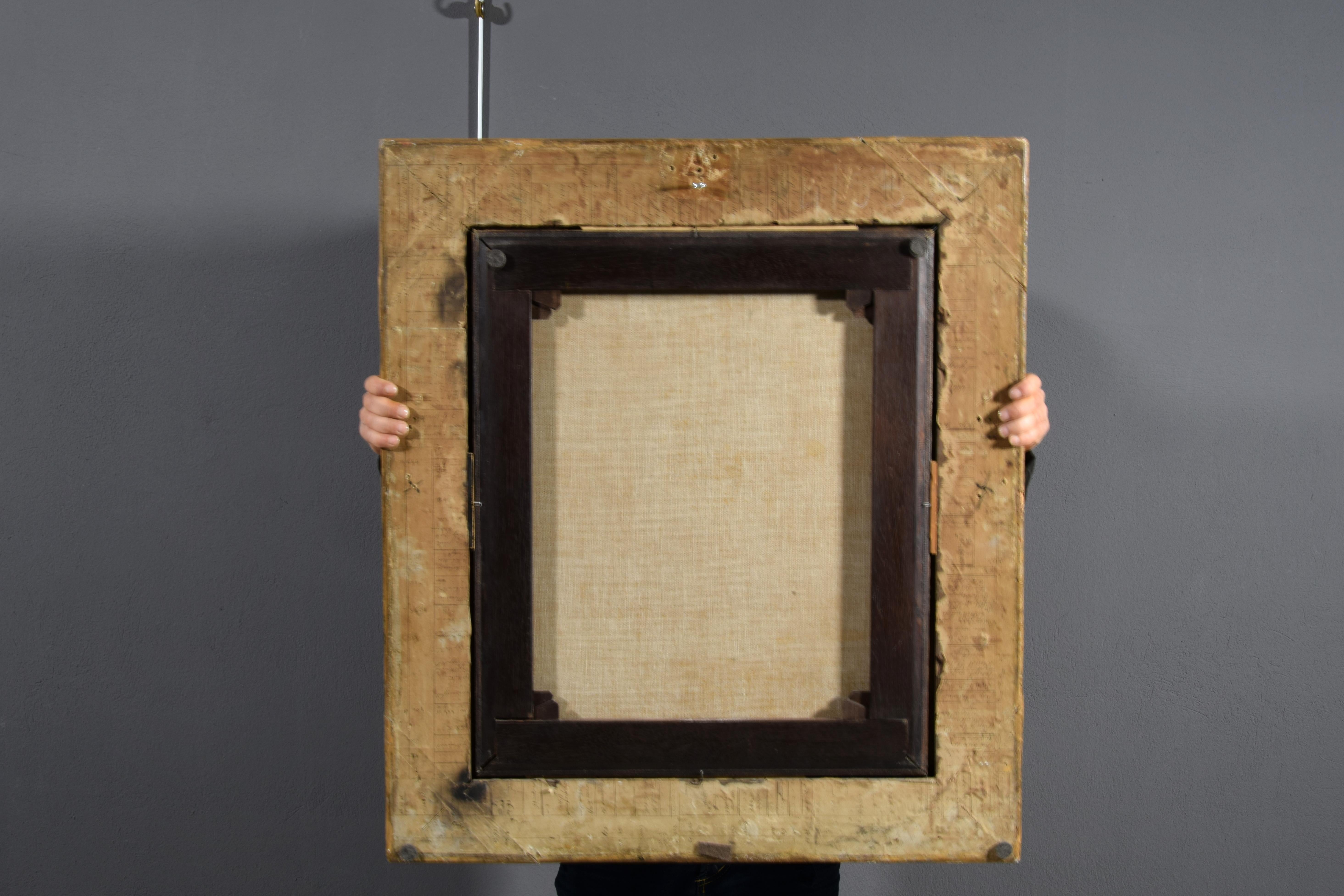 Fin du XVIIIe siècle, Portrait français d'une jeune femme en robe bleue en vente 11