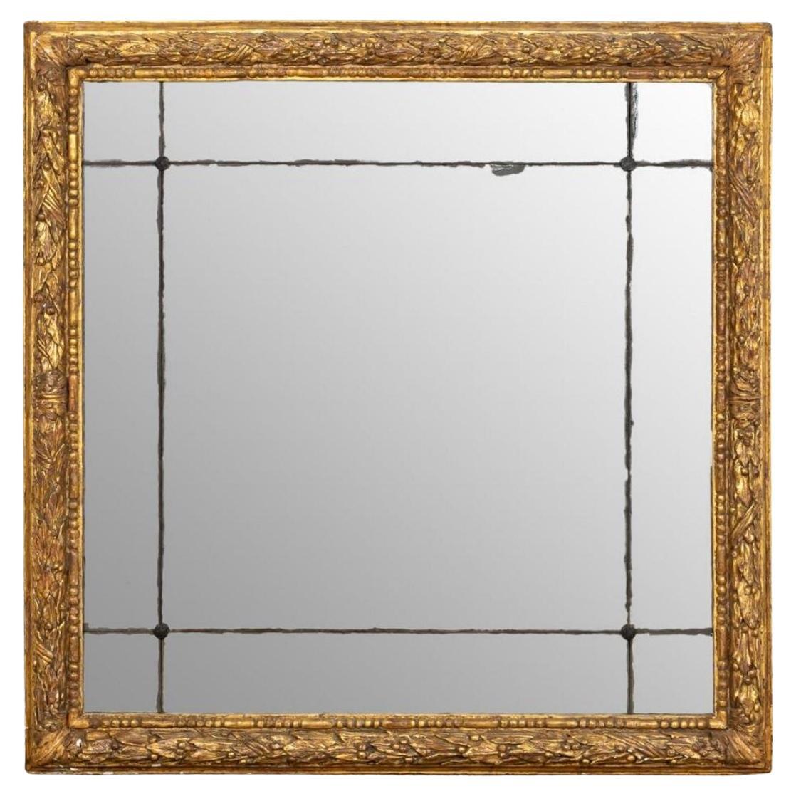 Specchio in legno dorato neoclassico Luigi XVI della fine del XVIII secolo