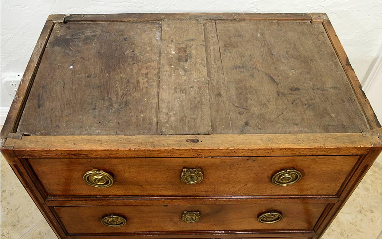Late 18th Century French Provincial Louis XVI Three-Drawer Marble-Top Commode 5