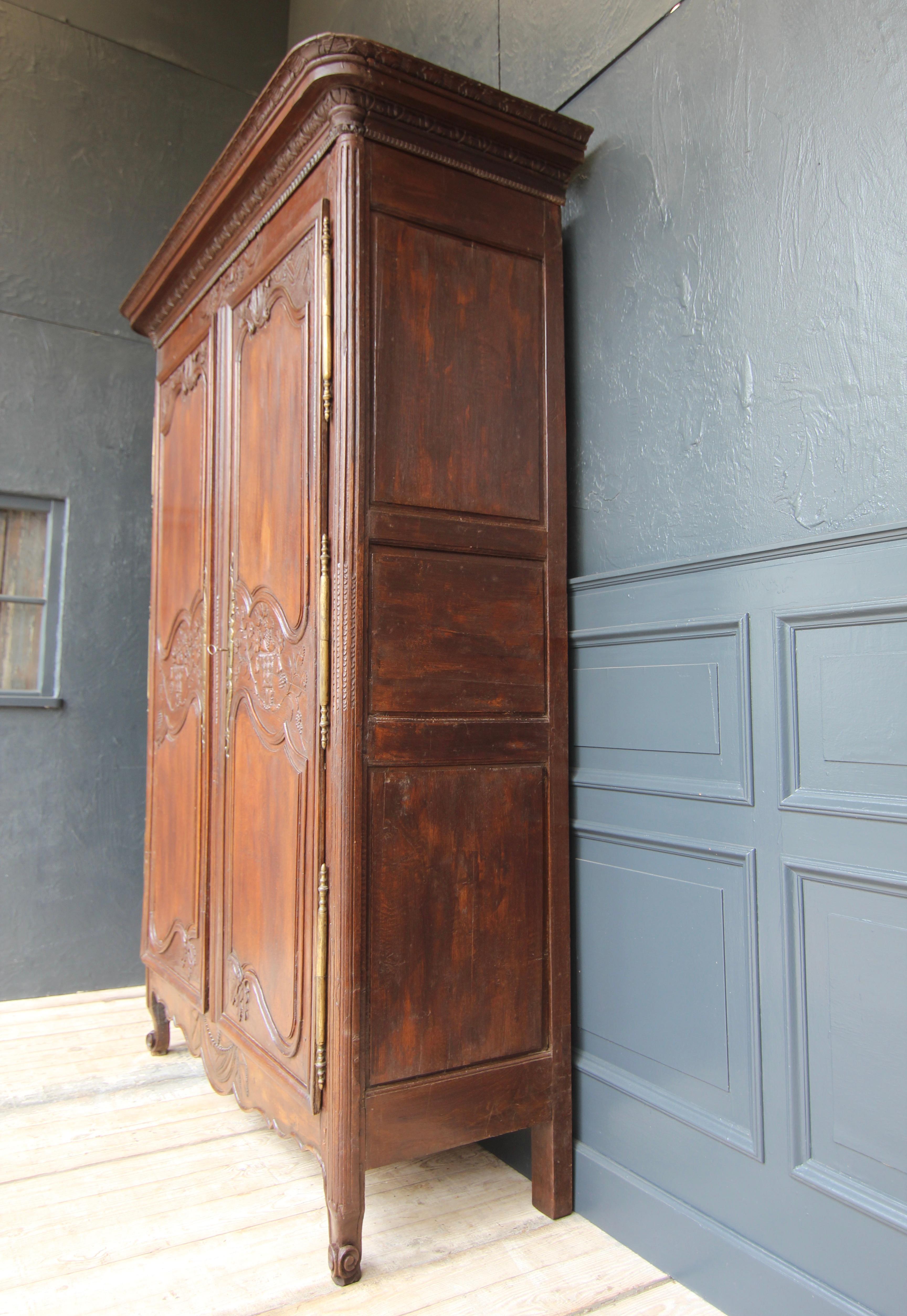Late 18th Century French Provincial Marriage Armoire or Cabinet 6