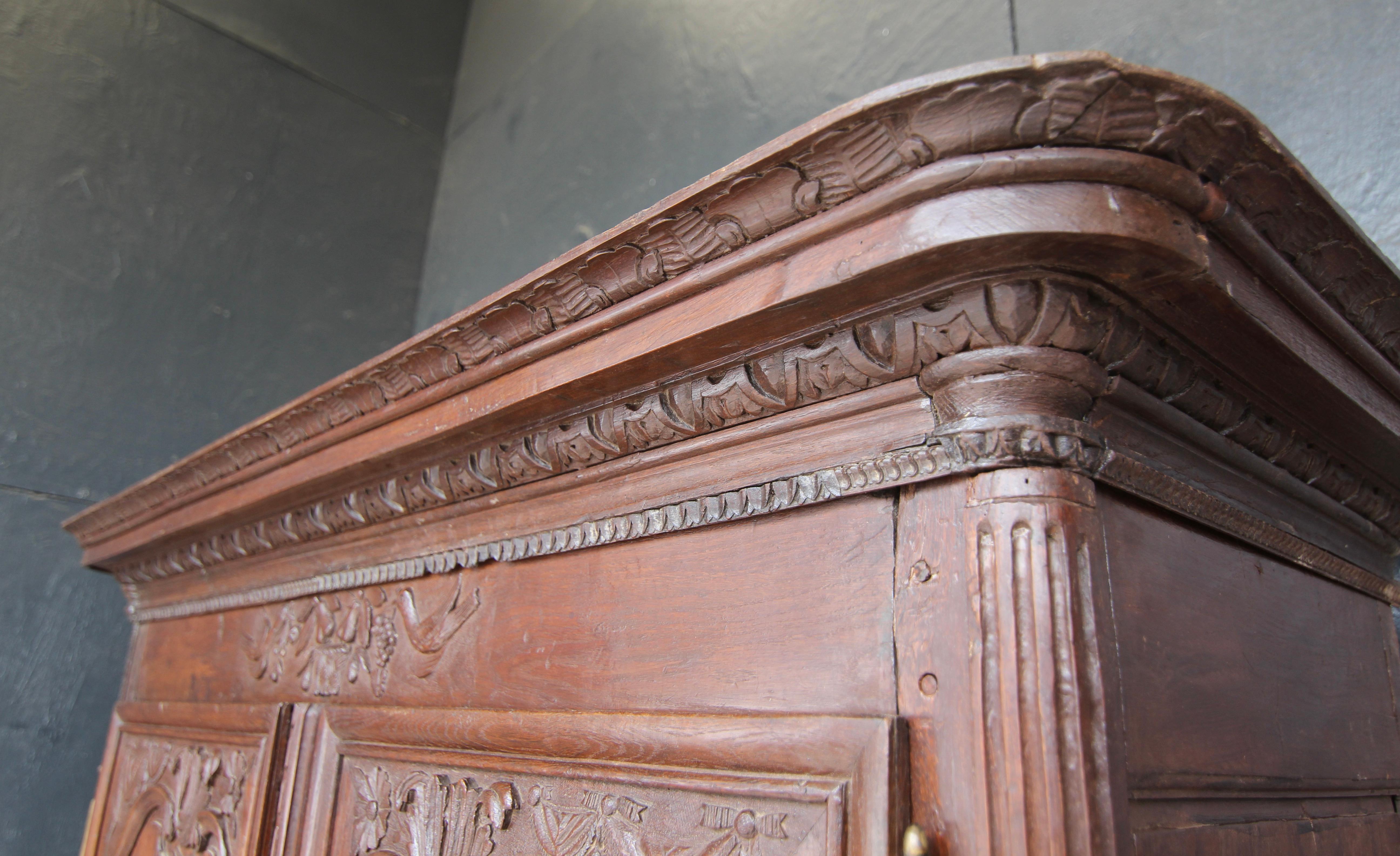 Late 18th Century French Provincial Marriage Armoire or Cabinet 7