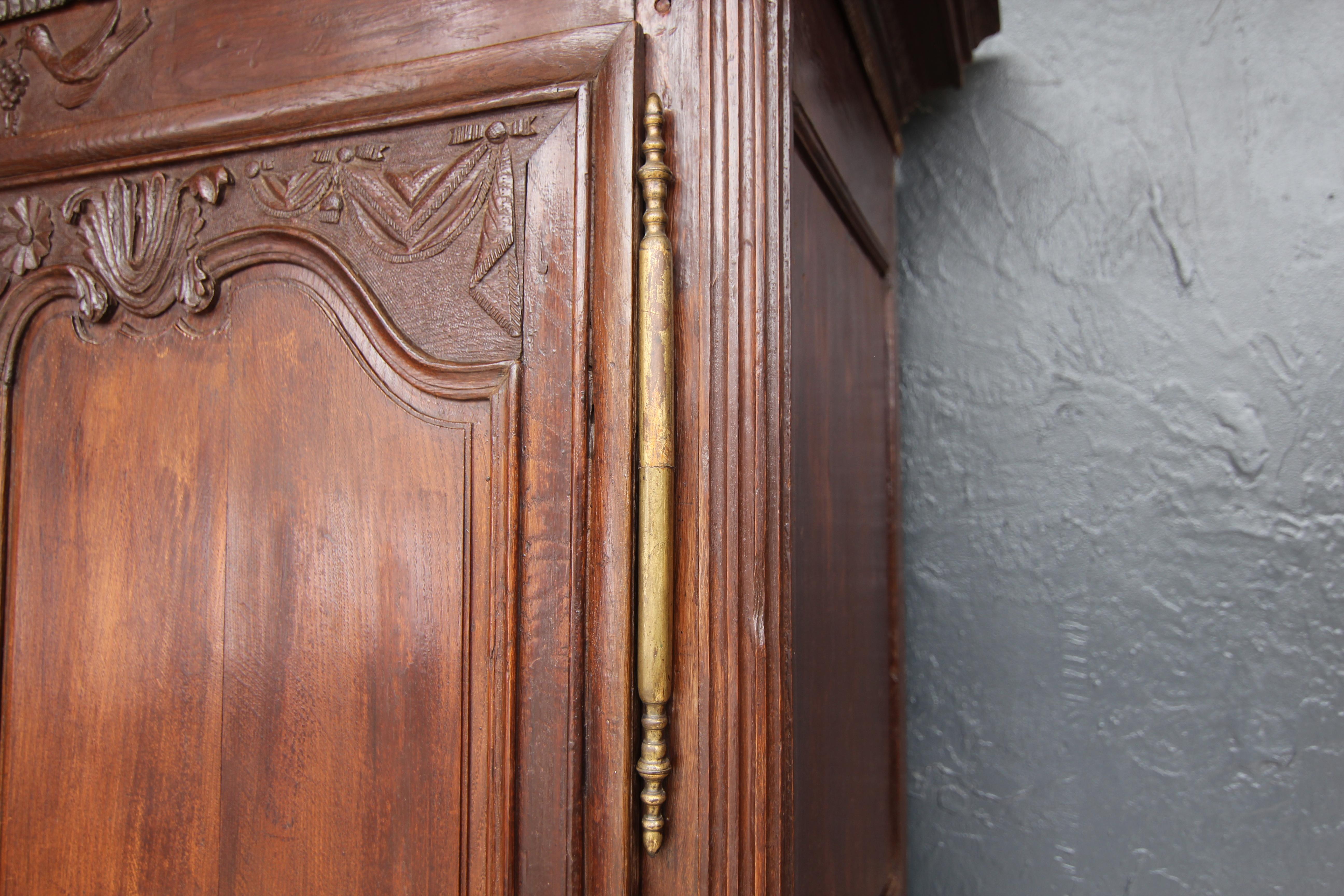 Late 18th Century French Provincial Marriage Armoire or Cabinet 8