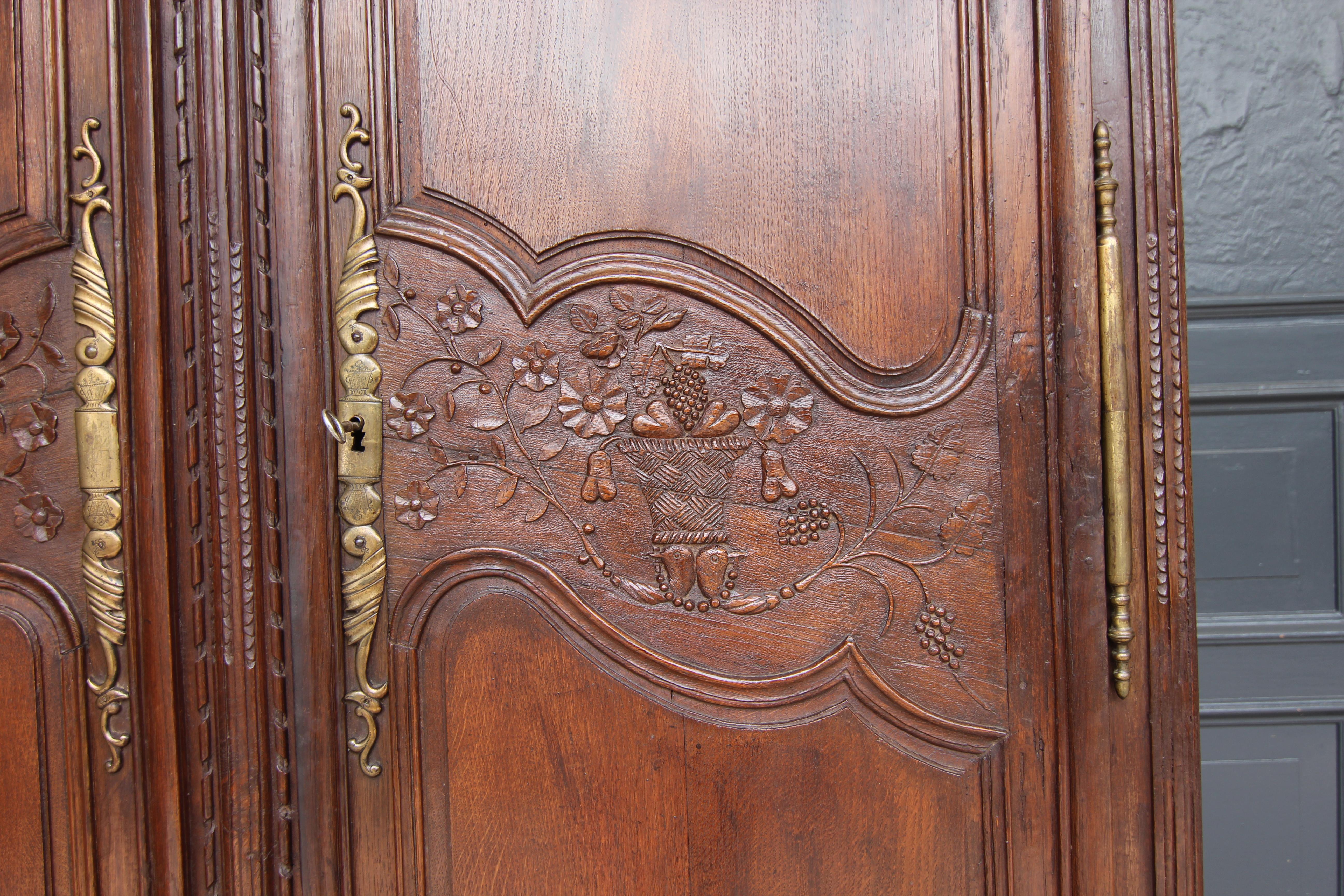 Late 18th Century French Provincial Marriage Armoire or Cabinet 11