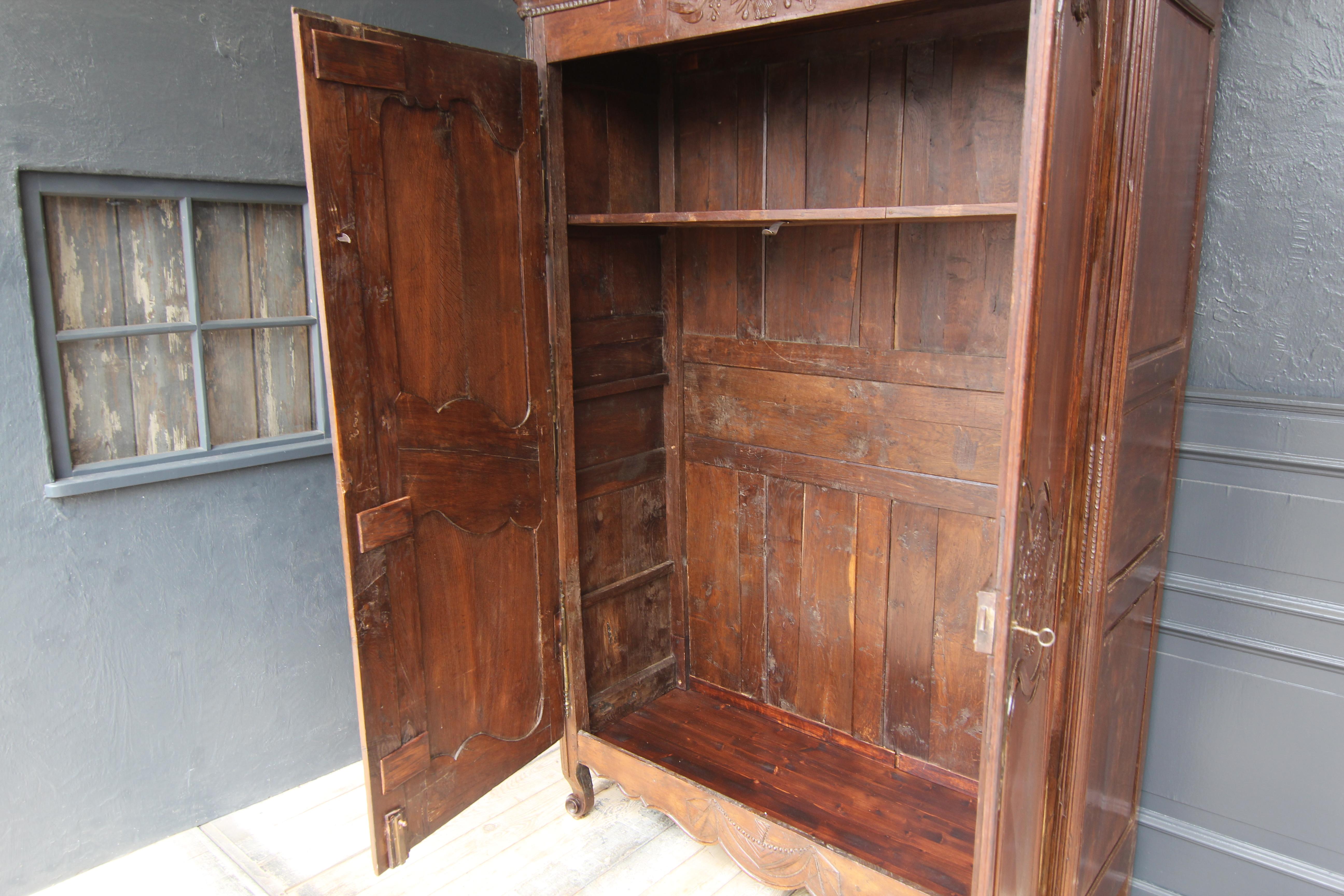 Late 18th Century French Provincial Marriage Armoire or Cabinet 3