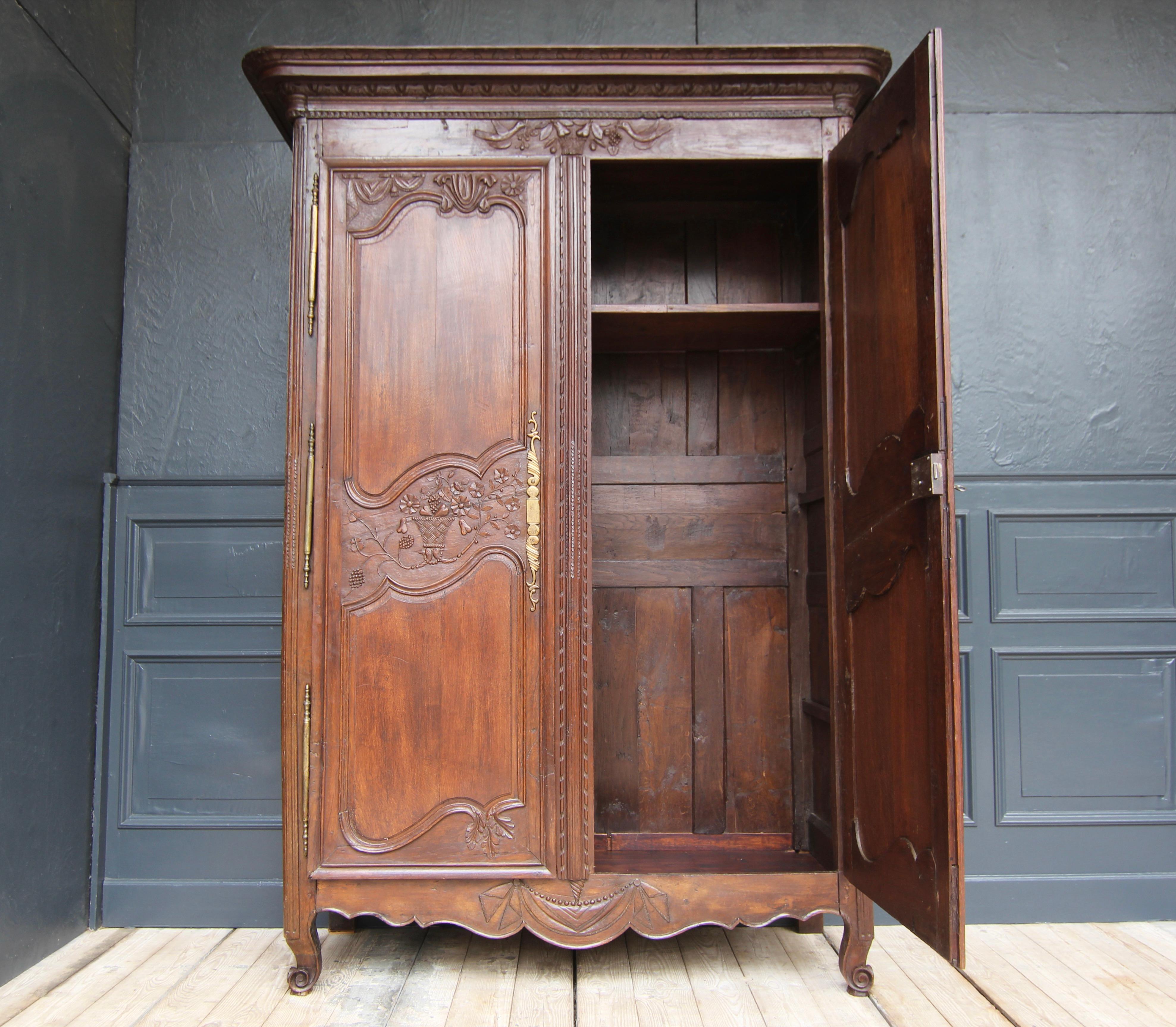 Late 18th Century French Provincial Marriage Armoire or Cabinet 4