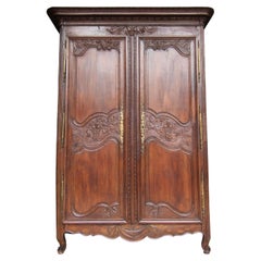 Antique Late 18th Century French Provincial Marriage Armoire or Cabinet