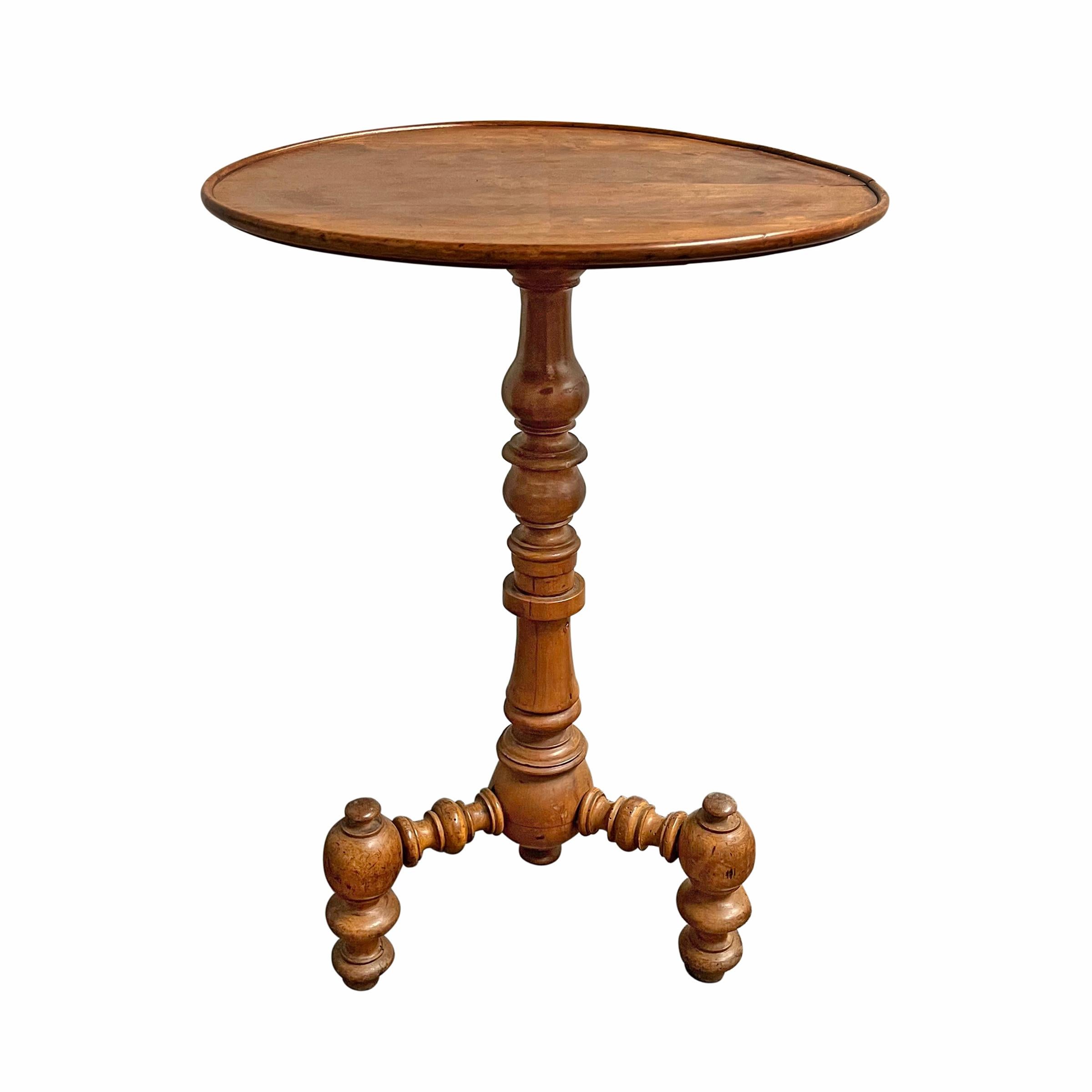 Hand-Crafted Late 18th Century French Provincial Turned Table