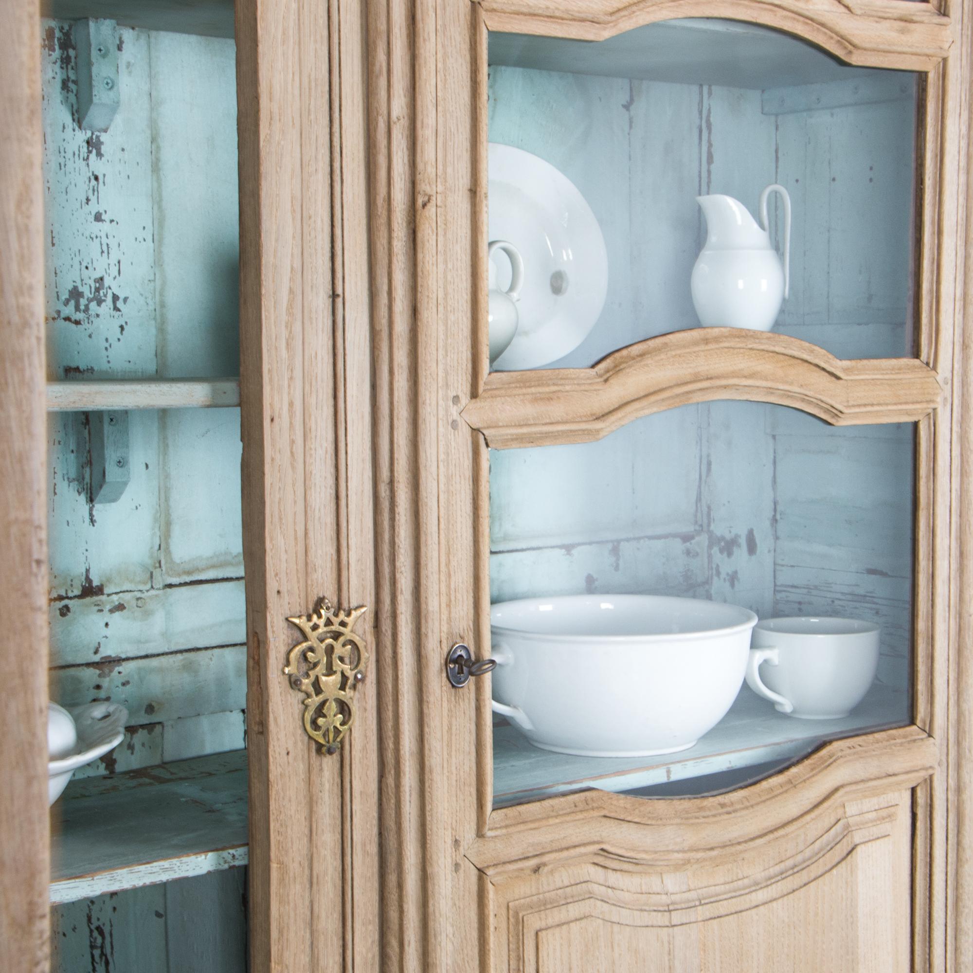 Late 18th Century French Provincial Two-Door China Cabinet 11