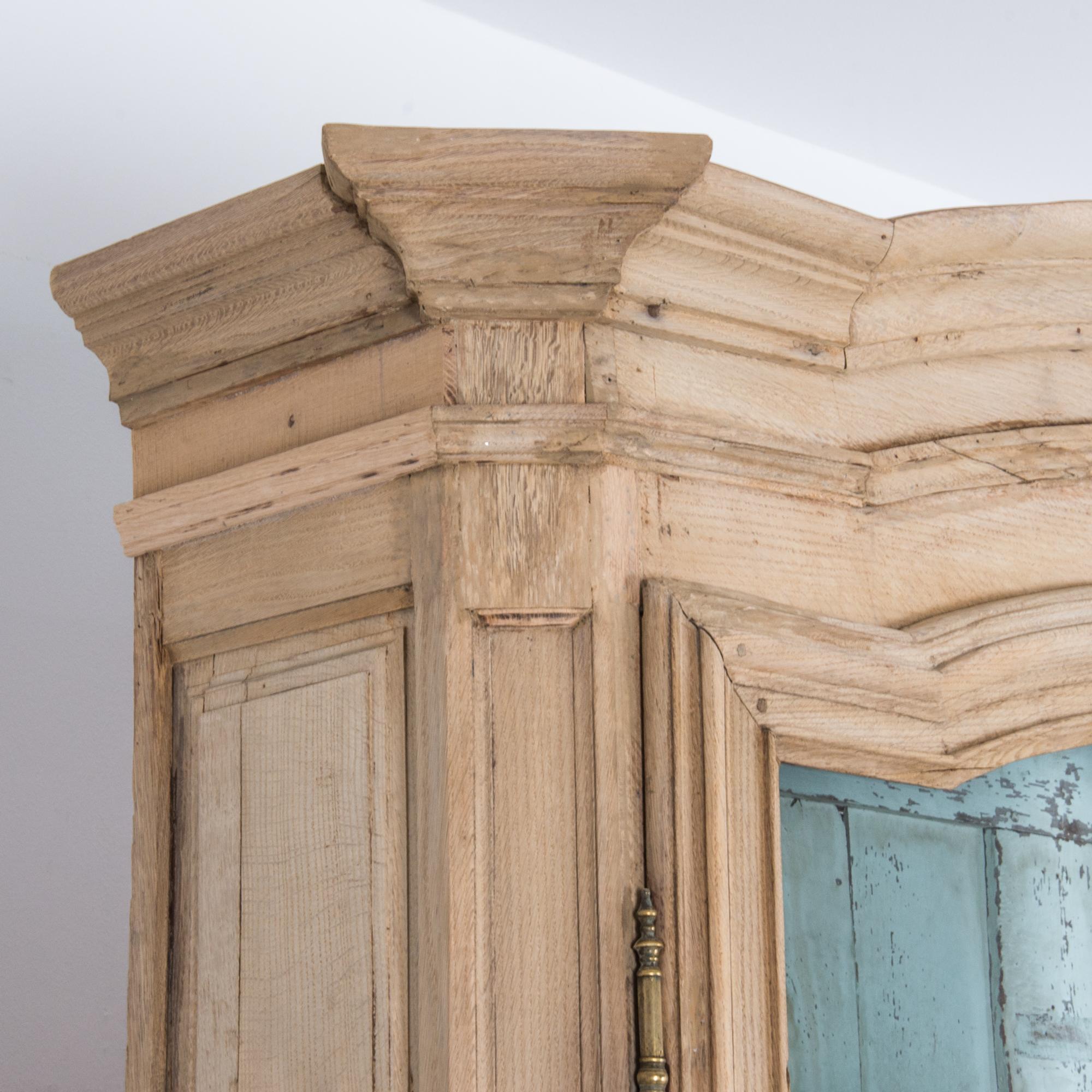 Late 18th Century French Provincial Two-Door China Cabinet In Good Condition In High Point, NC