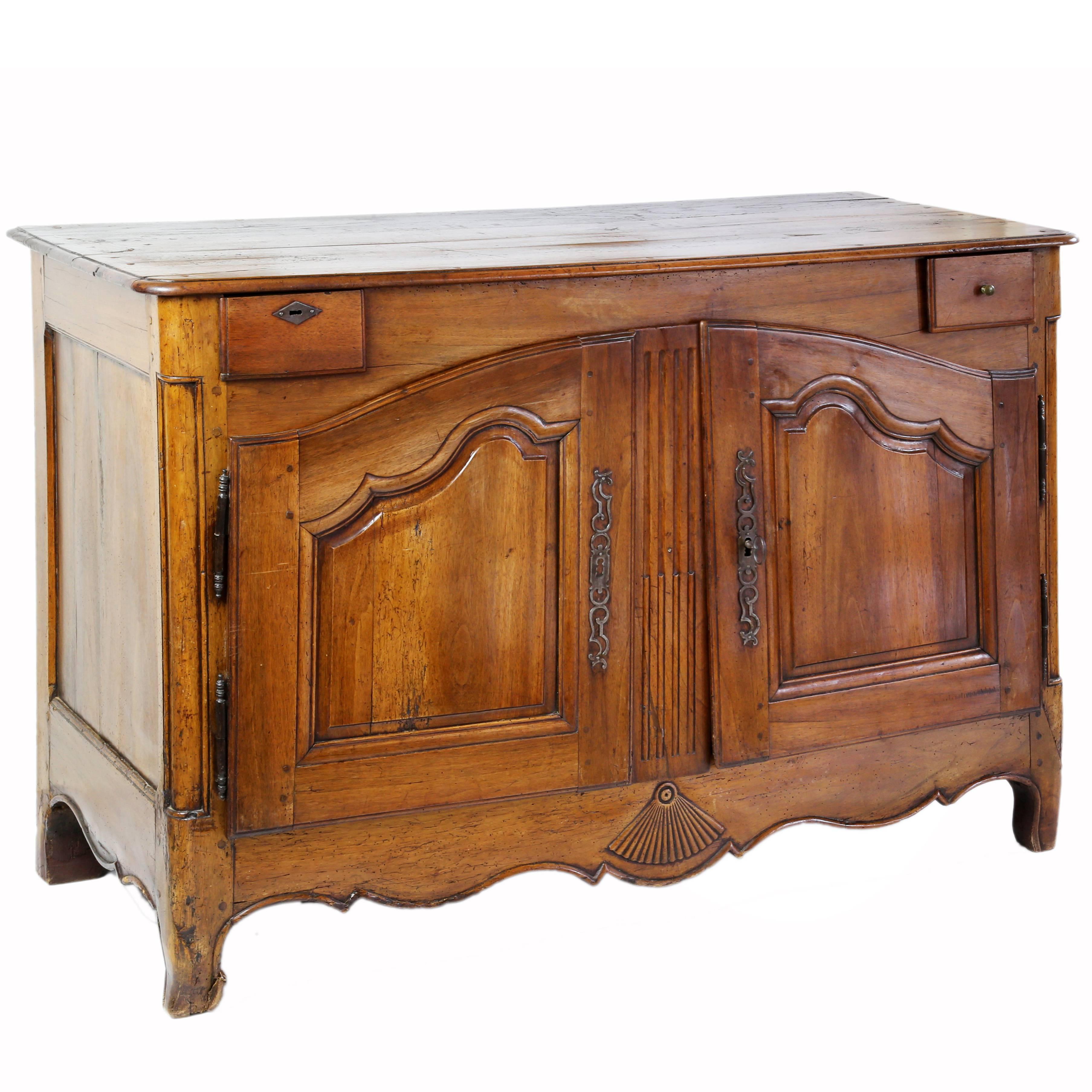 Late 18th Century French Provincial Walnut Sideboard For Sale