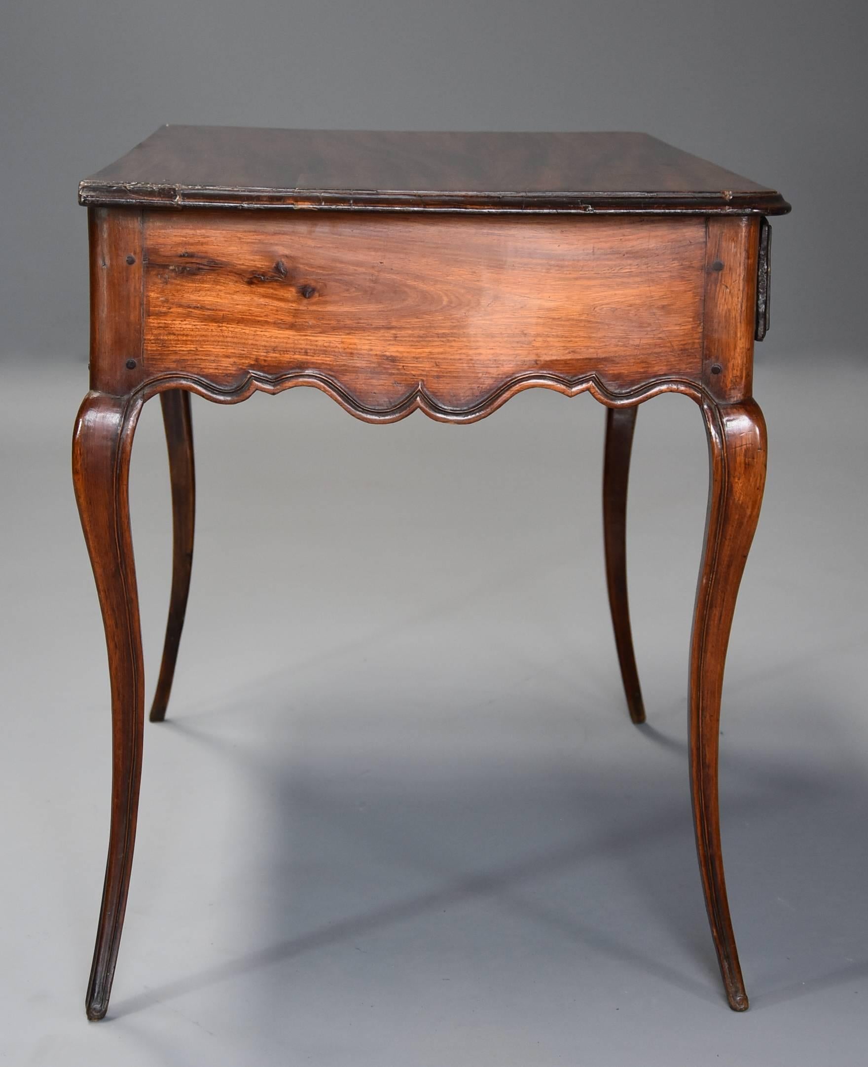 Late 18th Century French Walnut Side Table with Superb Rich Patina For Sale 6