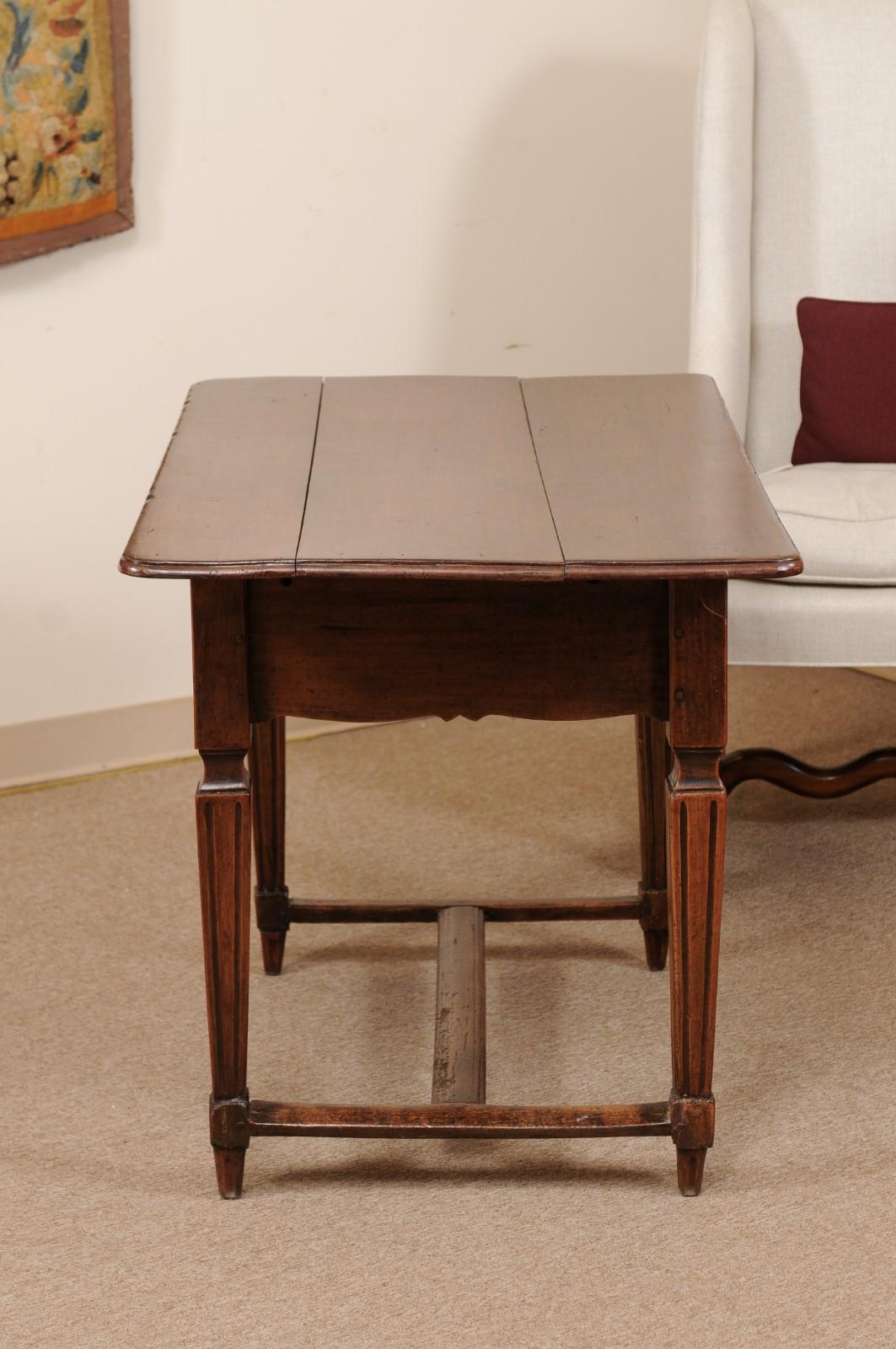 Late 18th Century French Walnut Writing Table/Work Table 4