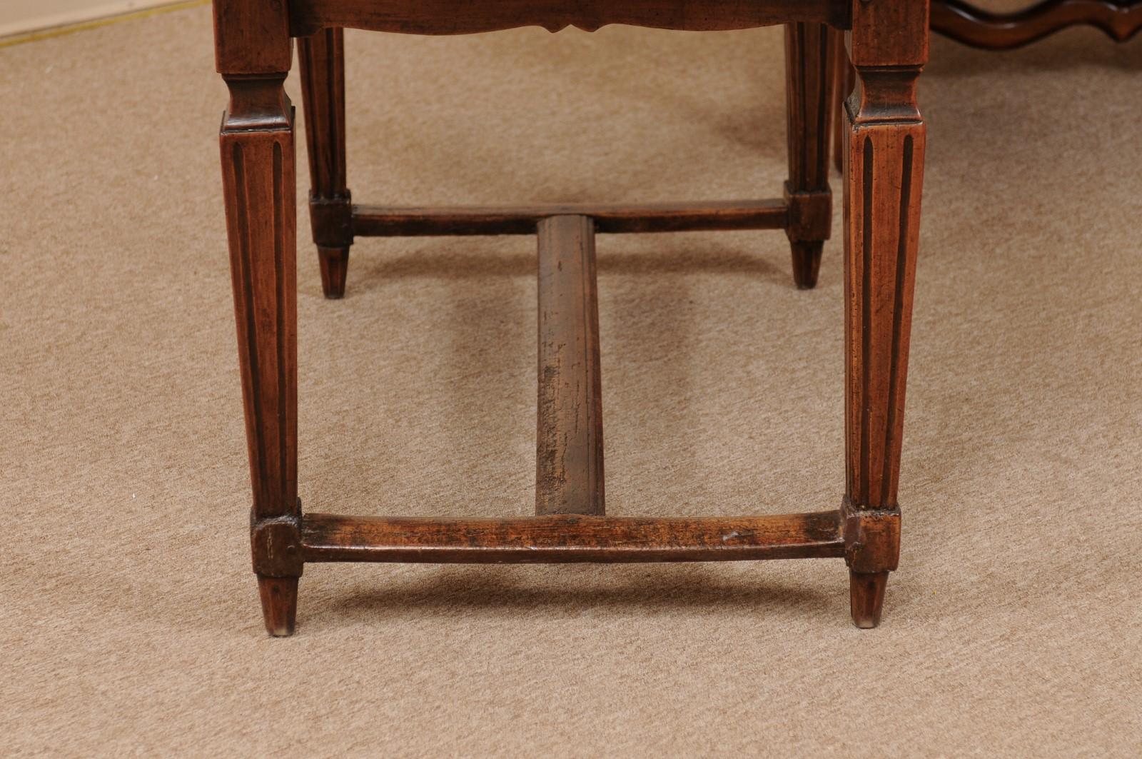 Late 18th Century French Walnut Writing Table/Work Table 5