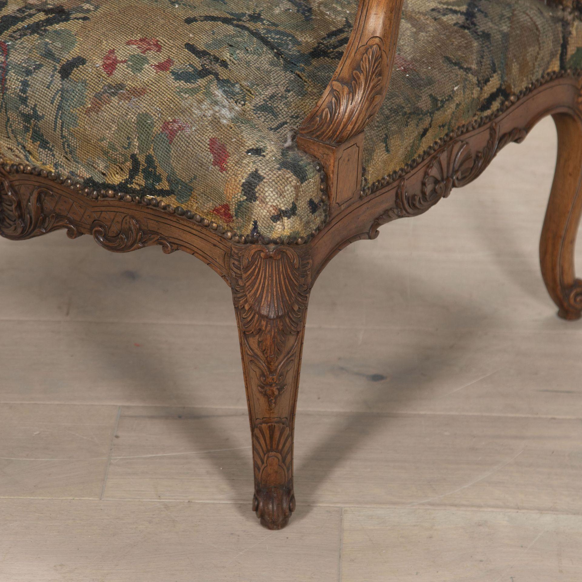 Fabric Late 18th Century French Wing Bergere For Sale