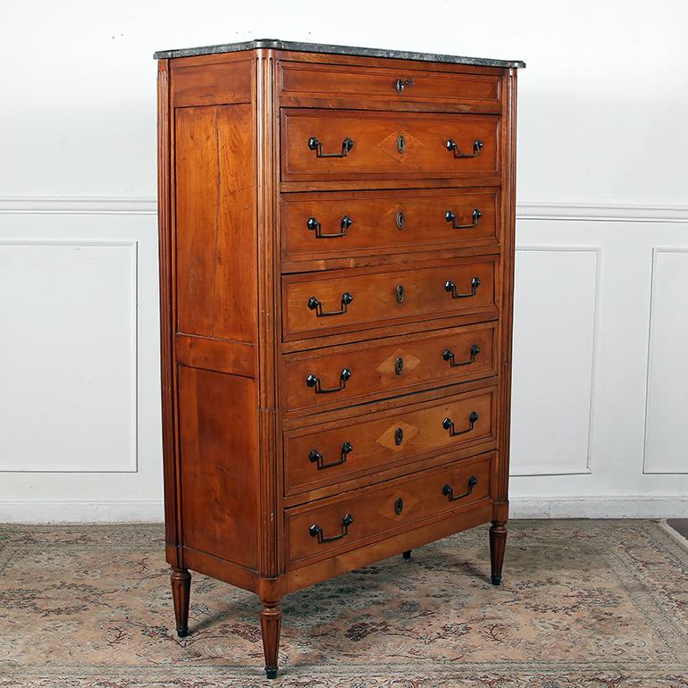 French Late 18th Century Fruitwood Semainier