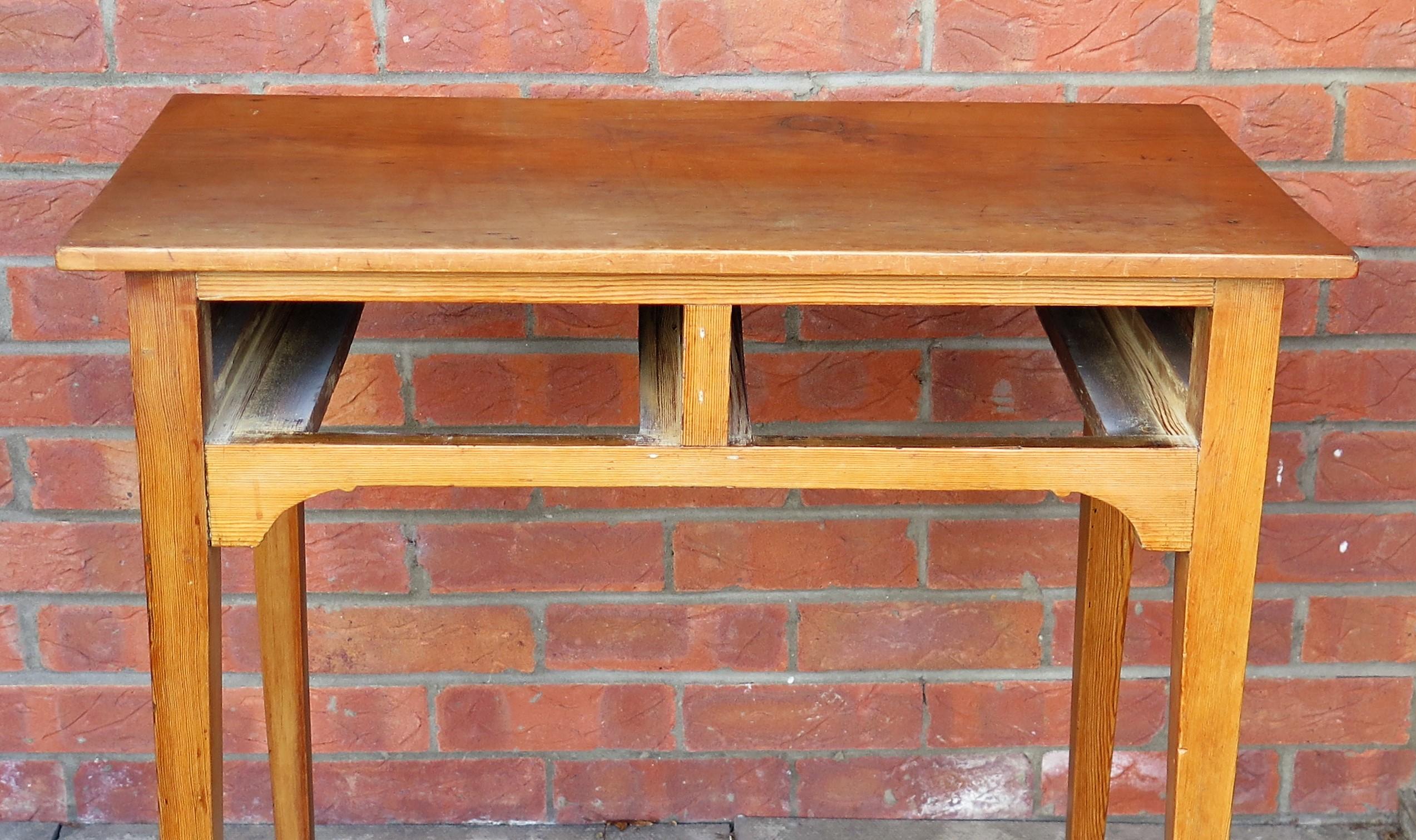 Late 18th Century George III Solid Pine Side Table 2 Drawers, circa 1790 For Sale 8