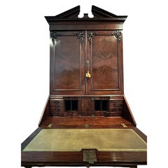 Late 18th Century George III Burled Walnut Secretary