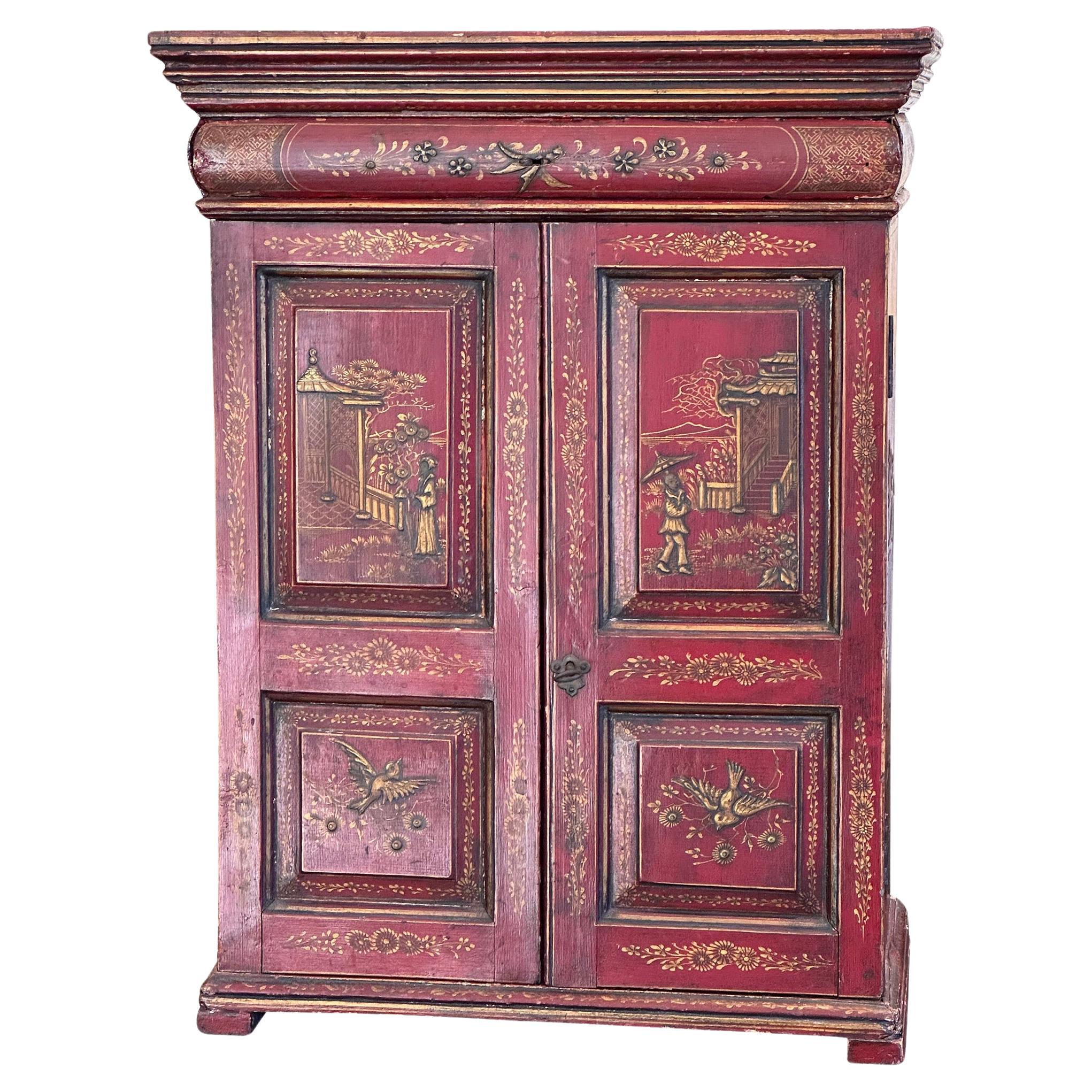 Late 18th Century George III Chinoiserie Cabinet For Sale